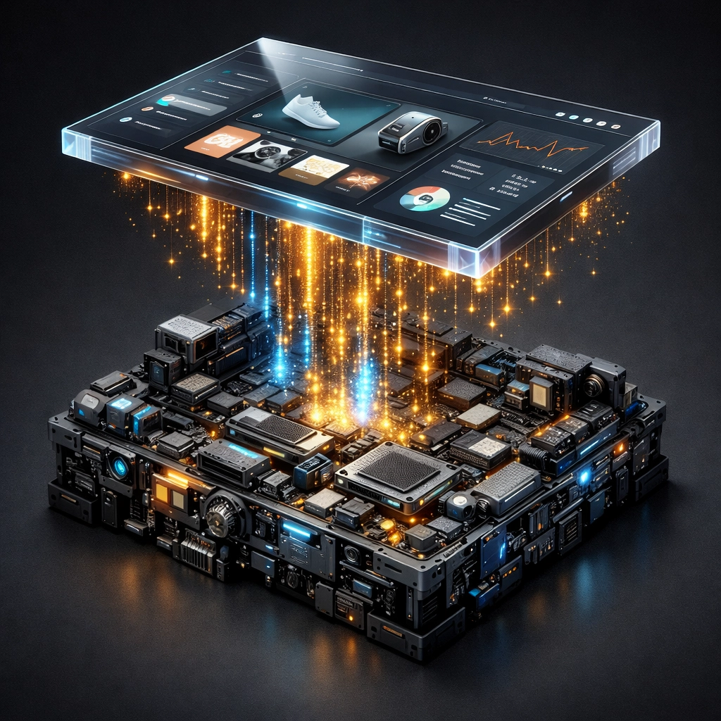 Visual representation of headless commerce architecture decoupling the storefront from backend logic.
