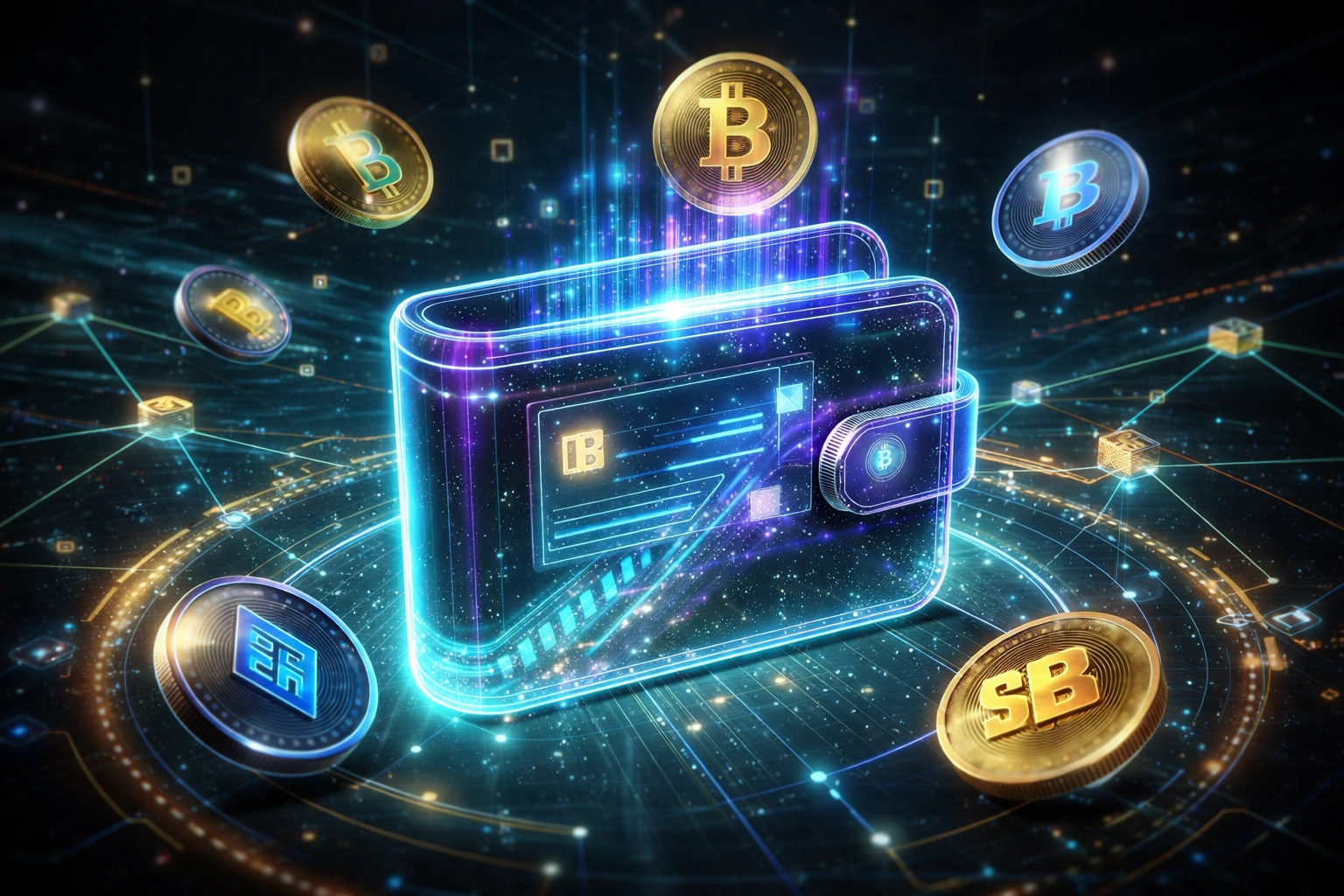 Digital wallet showcasing non-custodial crypto payments and instant transactions in a Web3 ecosystem