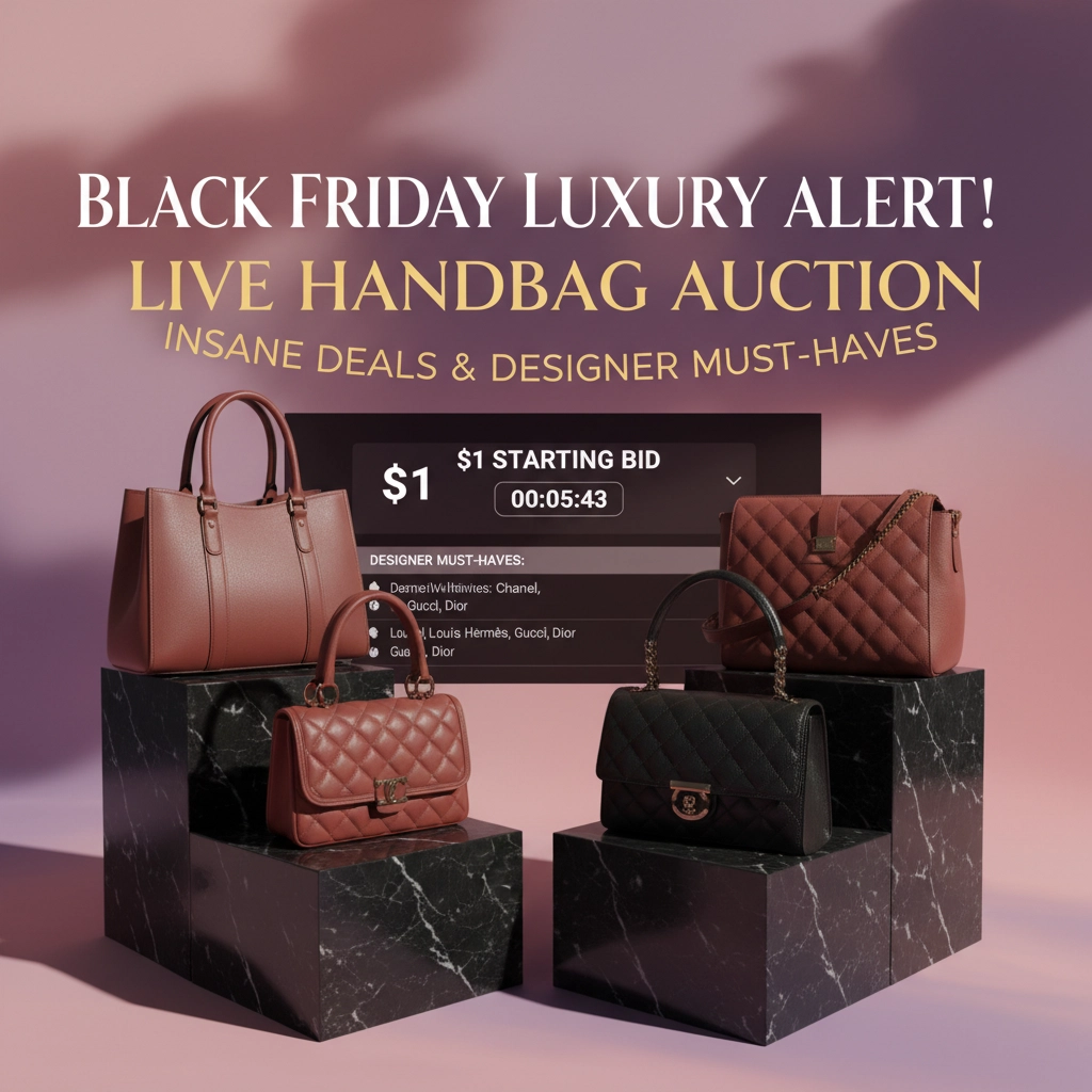 BLACK FRIDAY LUXURY ALERT! Live Handbag Auction, $1 Starts, Insane Deals & Designer Must-Haves
