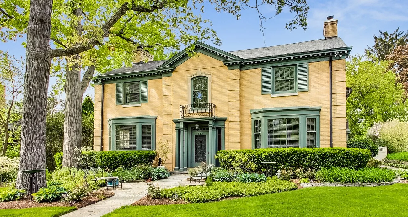 Two-story brick colonial home