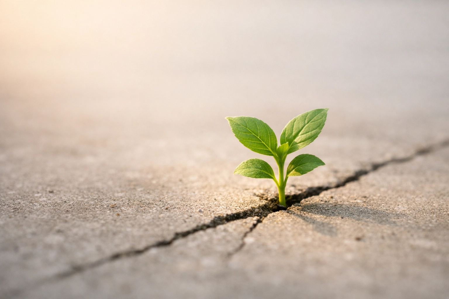 Warm sunlight breaking through clouds over a calm horizon, representing resilience and recovery.
