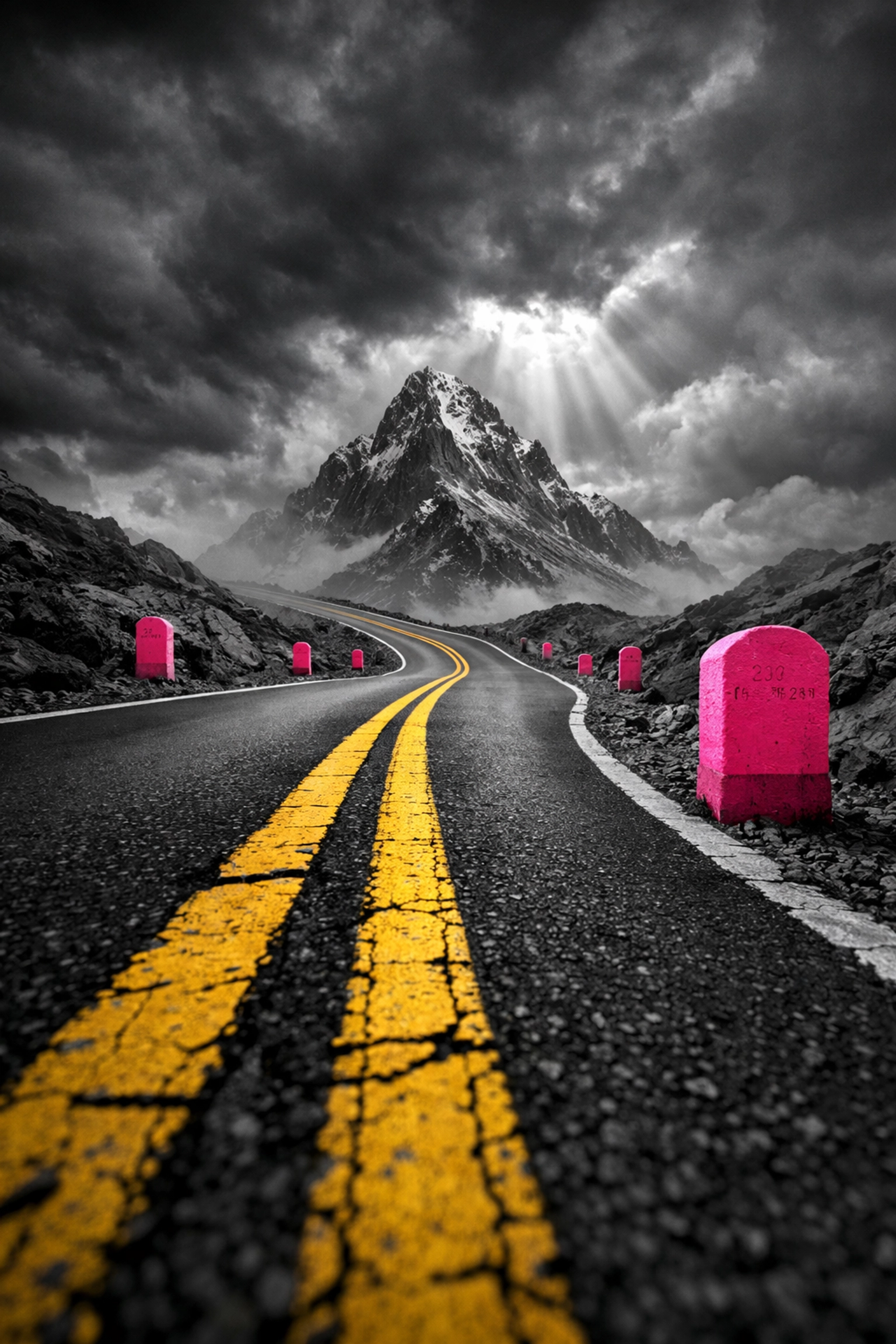 Entrepreneurial journey pathway with milestones showing determination and leadership progress