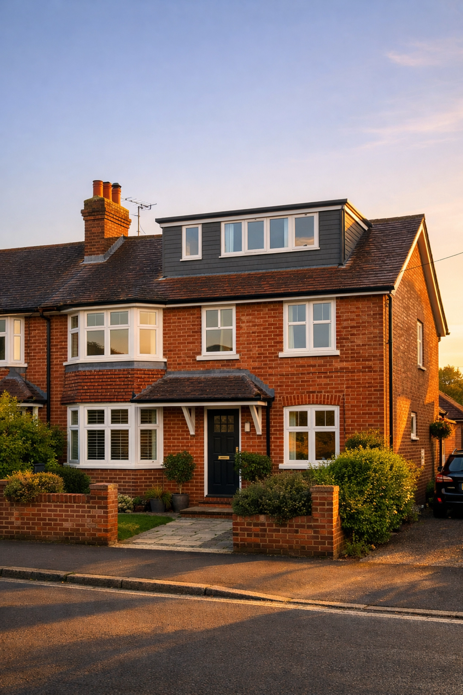 West Sussex semi-detached house with completed dormer loft conversion