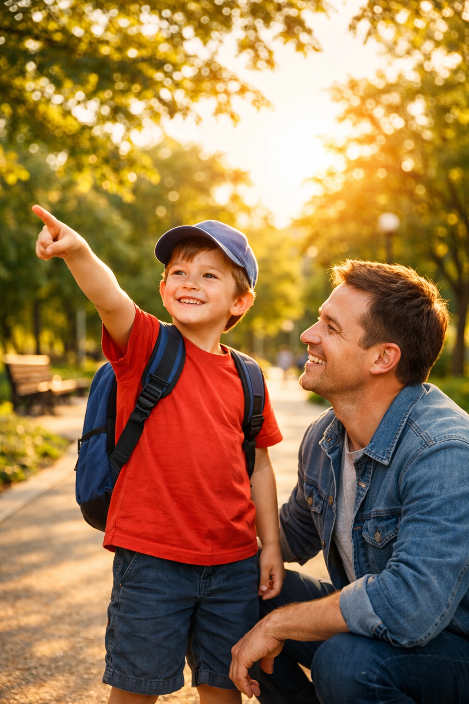 A child and parent enjoying a community outing in Peachtree City GA facilitated by ABA therapy.