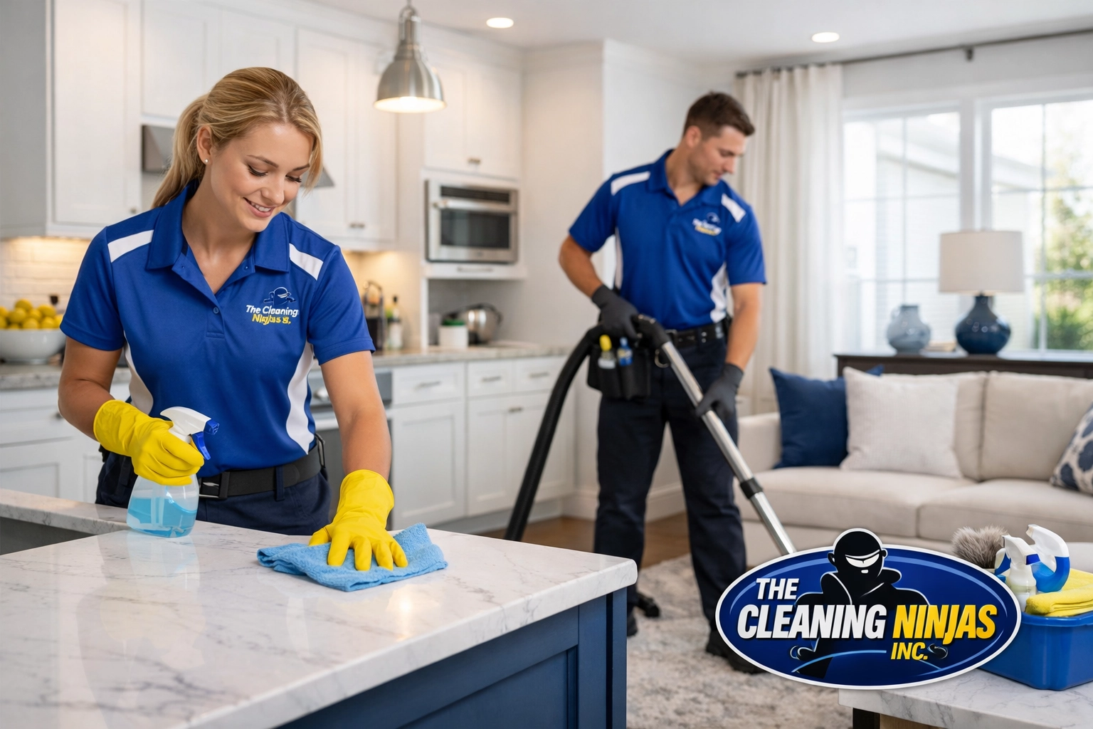 Professional, high-end home interior in Natick, MA (hero image for The Cleaning Ninjas Inc house cleaning services).