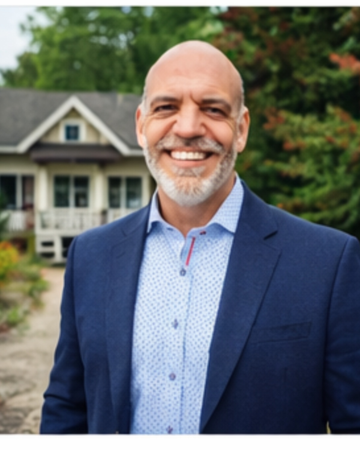 Cocks International Realty Inc. agent in front of Ontario home