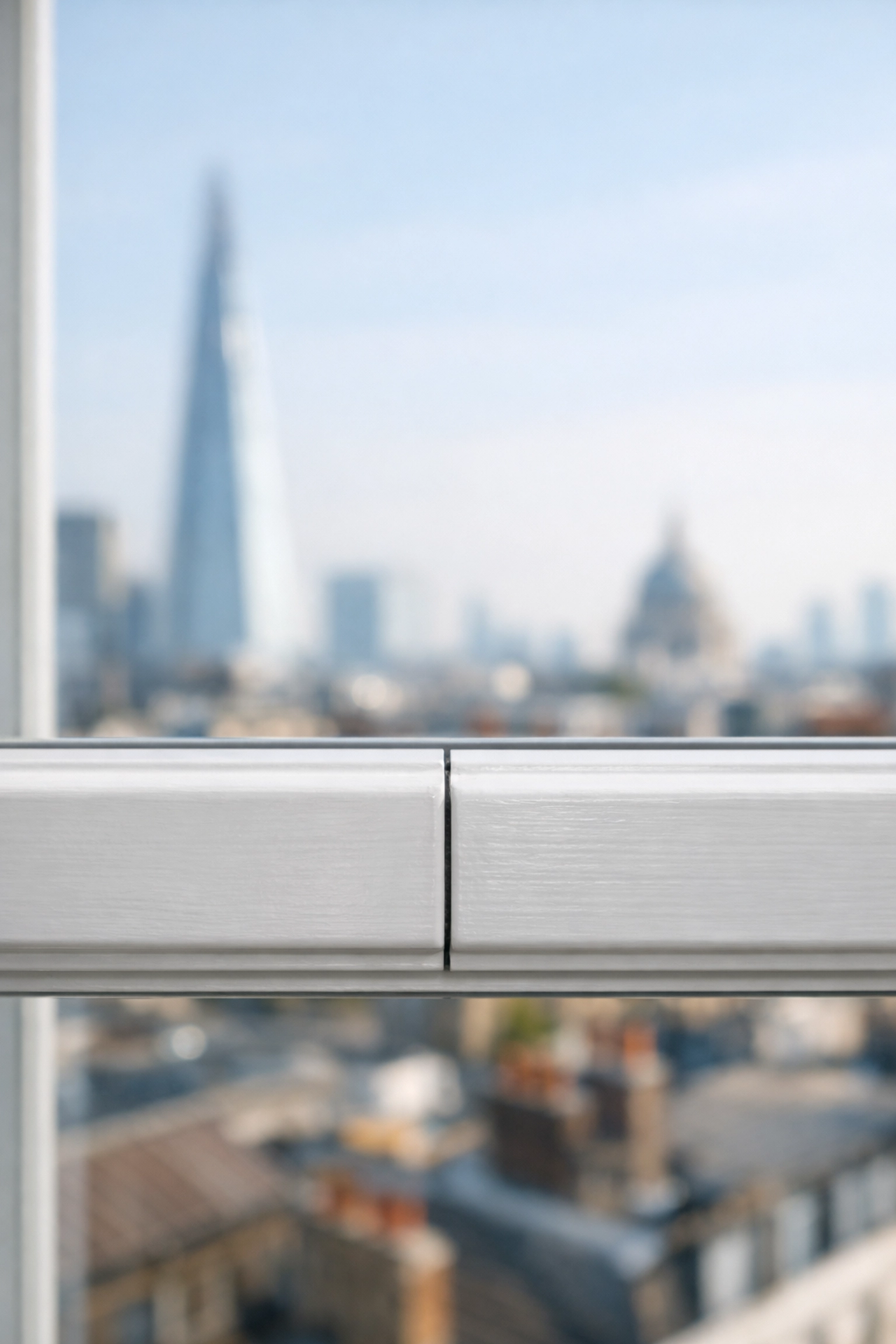 Invisible secondary glazing sightlines aligning with original timber sash windows.