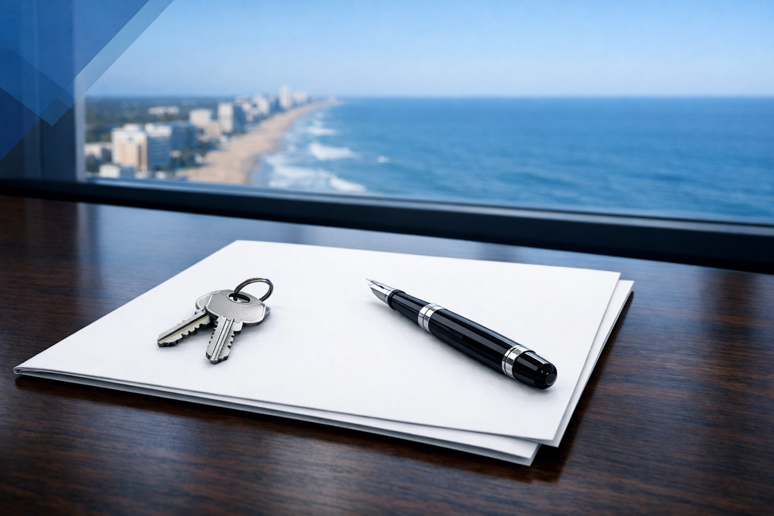 House keys and legal documents on a desk, representing property division in a Virginia Beach divorce.