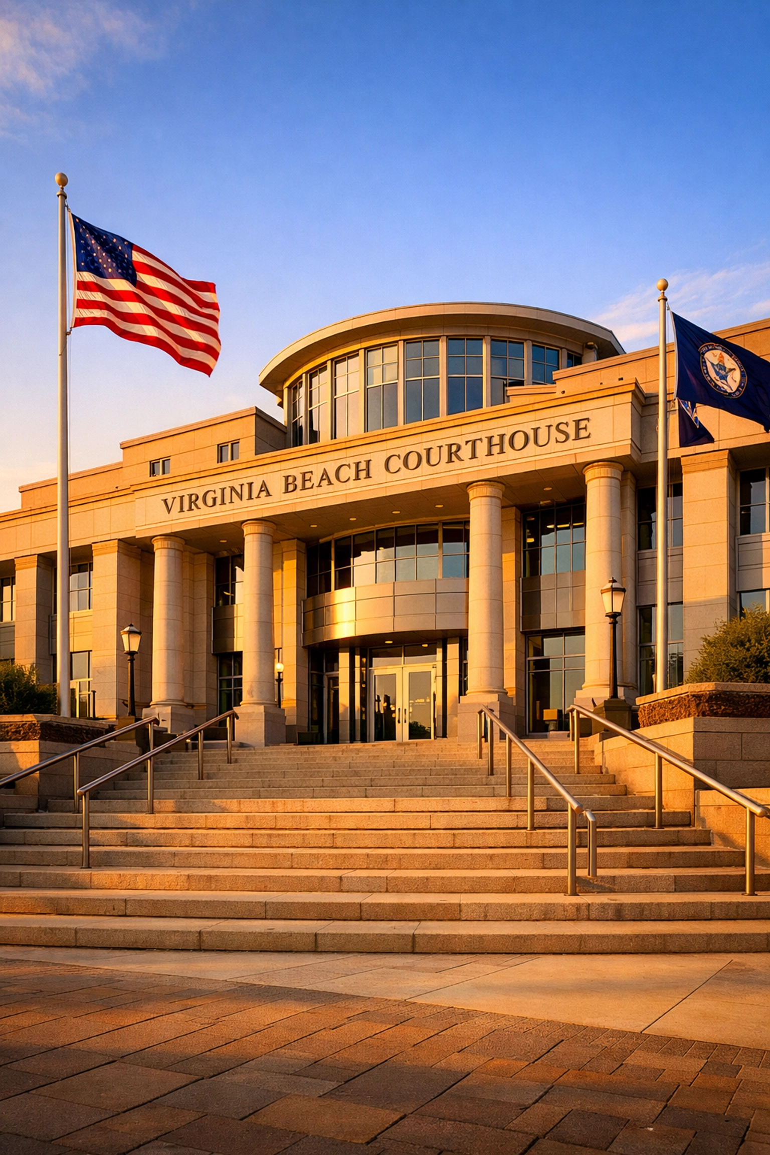 Virginia Beach courthouse where custody and visitation cases are heard