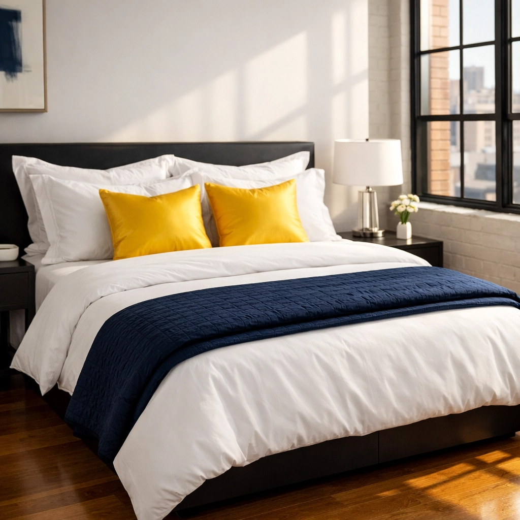 Clean bedroom in a Lowell loft, avoiding the need for emergency deep cleaning Lowell.