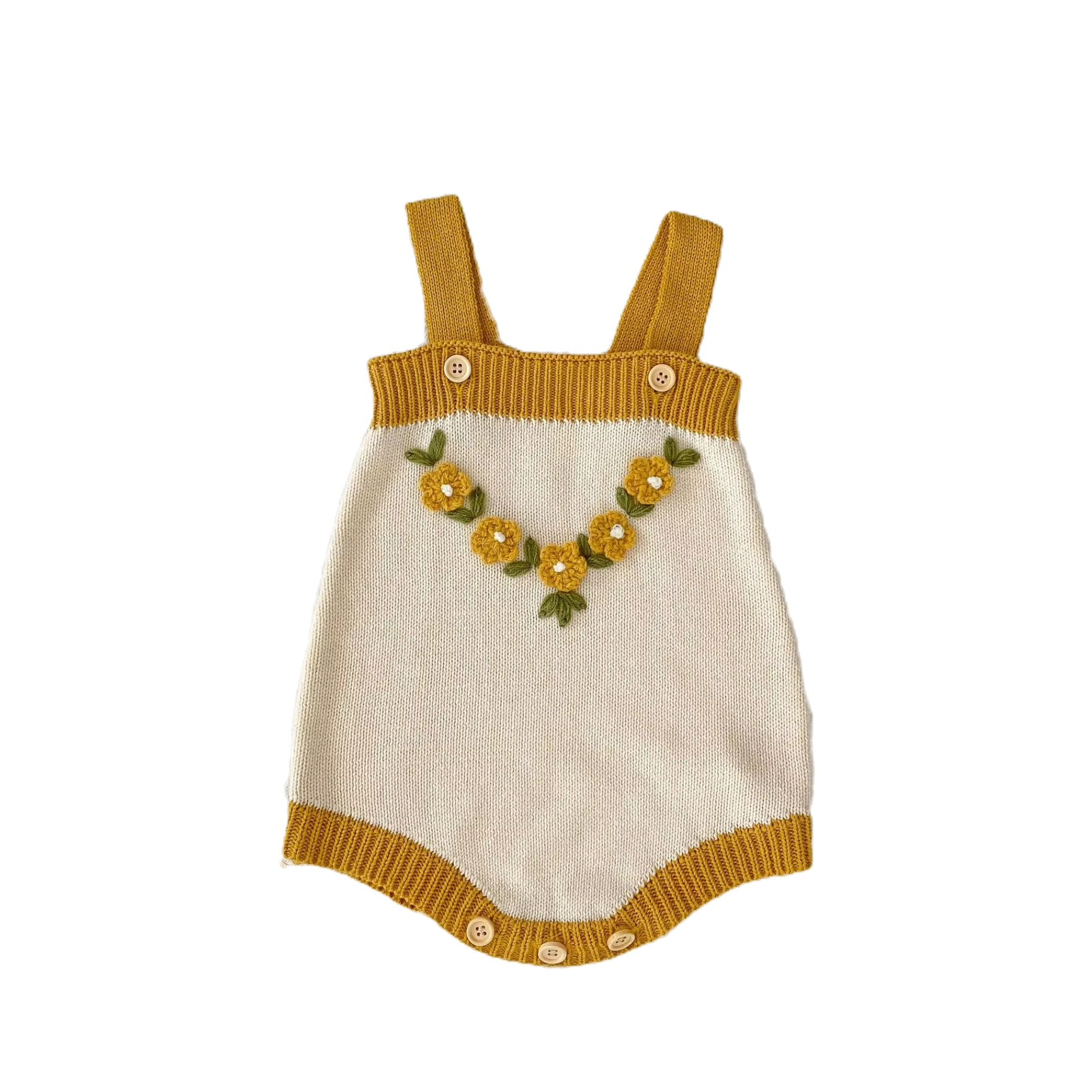 Enchanted Garden sleeveless sling romper for babies, ideal for parent-baby matching