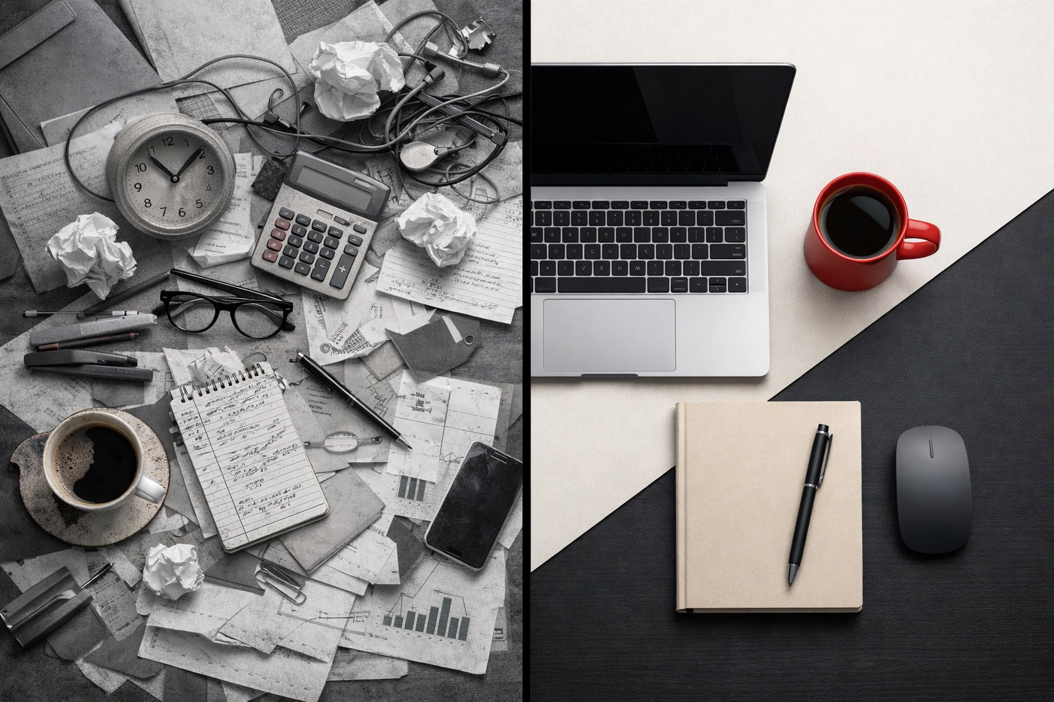 Organized real estate agent workspace showing systematic business approach for 2026