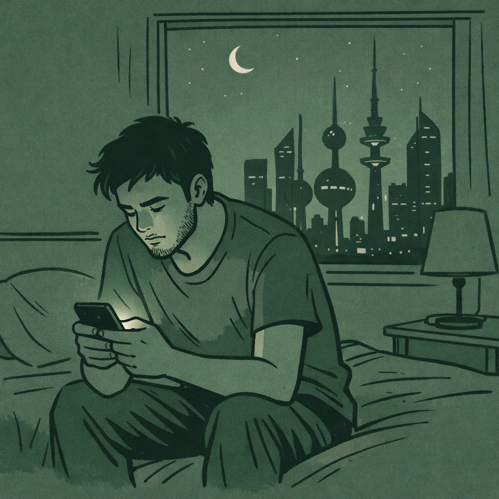 Gay man in Kuwait City secretly connecting online for safety and support