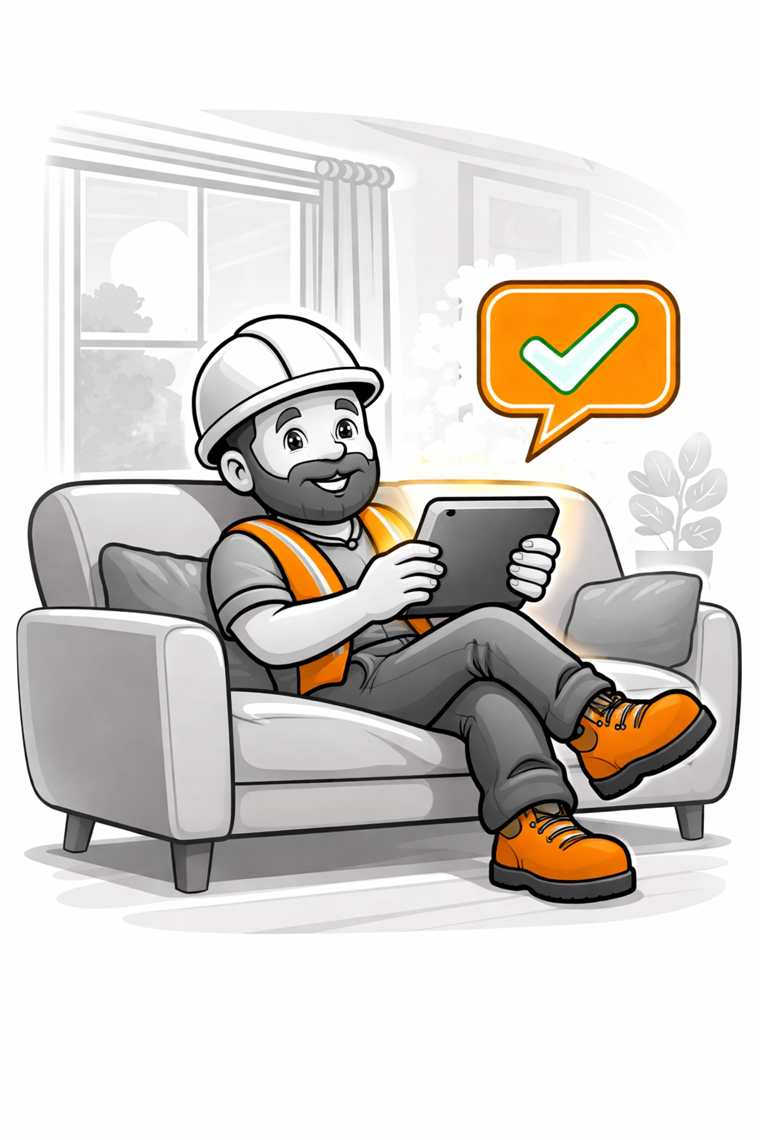 Construction worker satisfied after submitting CIS refund claim online from home