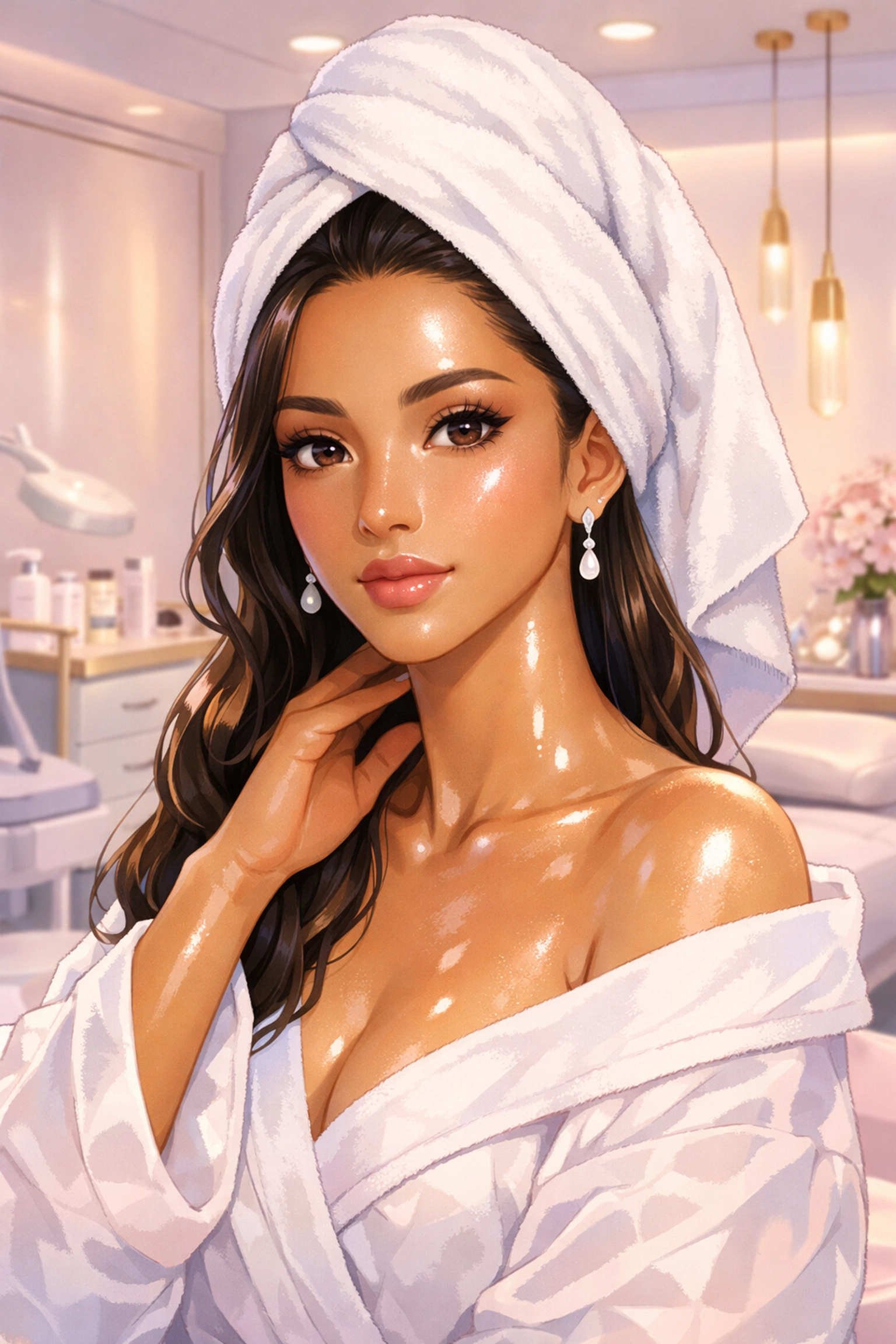 Radiant skin results after a nurse-led facial in a luxurious Upper Makefield beauty studio.