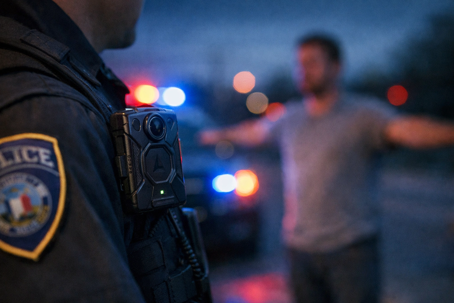 Police body camera documenting field sobriety test during DUI stop in Virginia