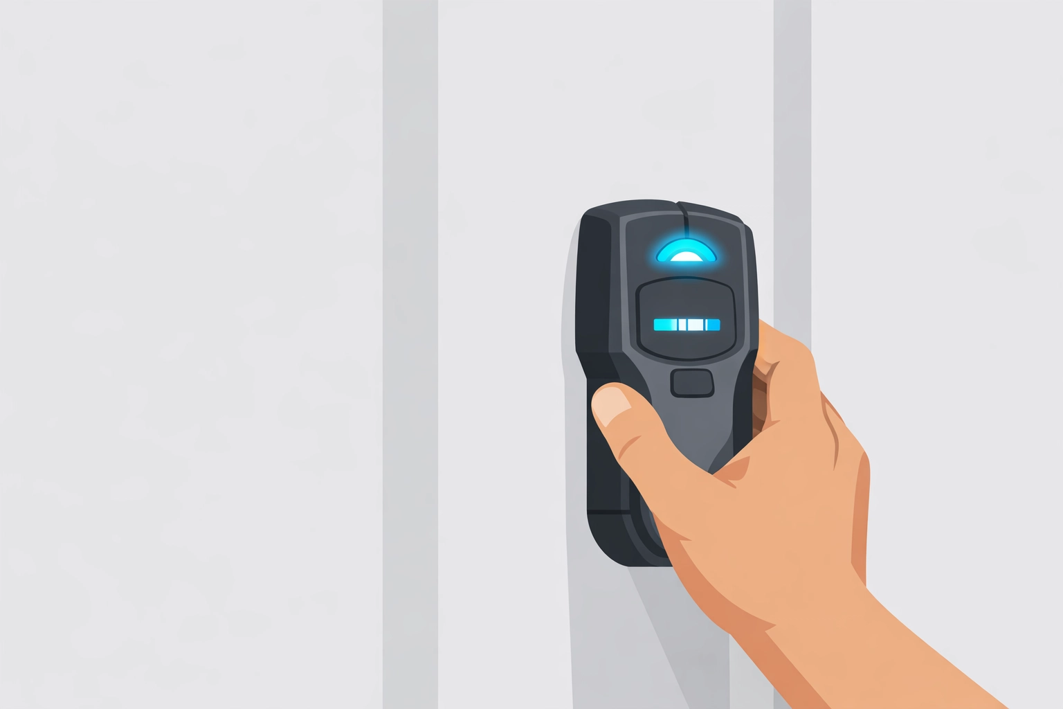 Stud finder locating wall studs for safe TV mounting installation