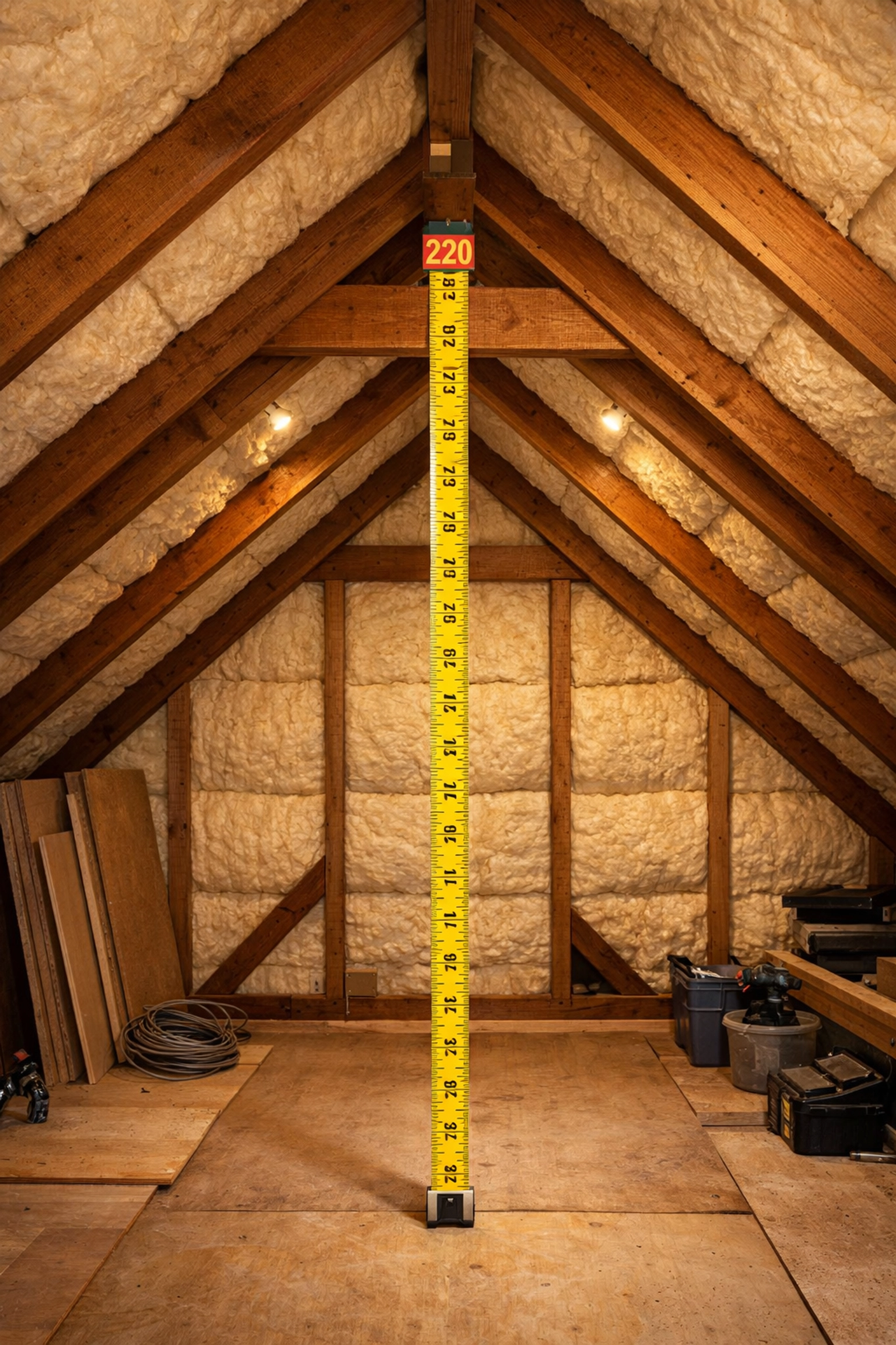Loft conversion insulation and 2.2 metre height requirement demonstration