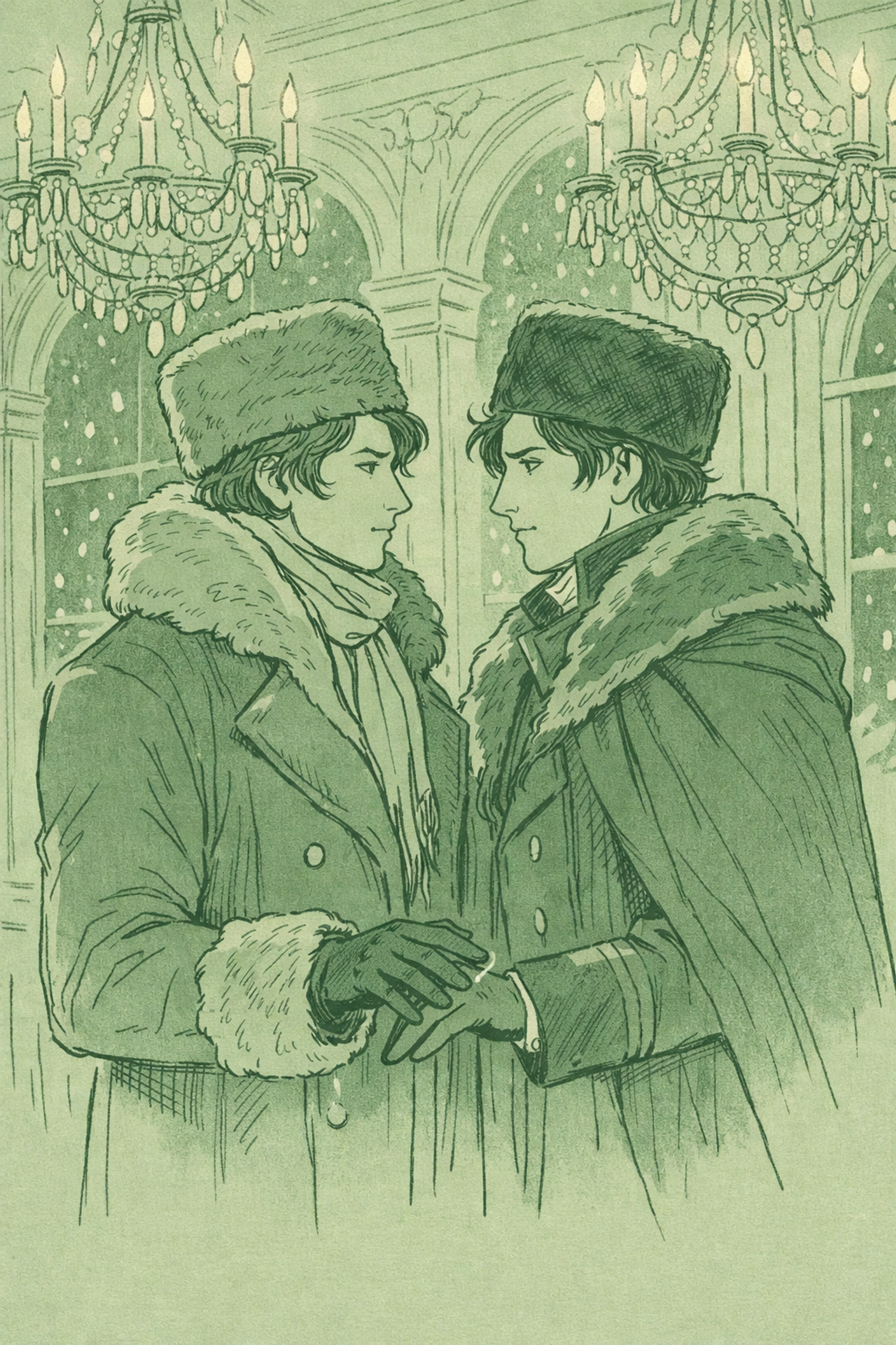 Two aristocratic men share forbidden moment at Moscow winter ball - MM historical romance