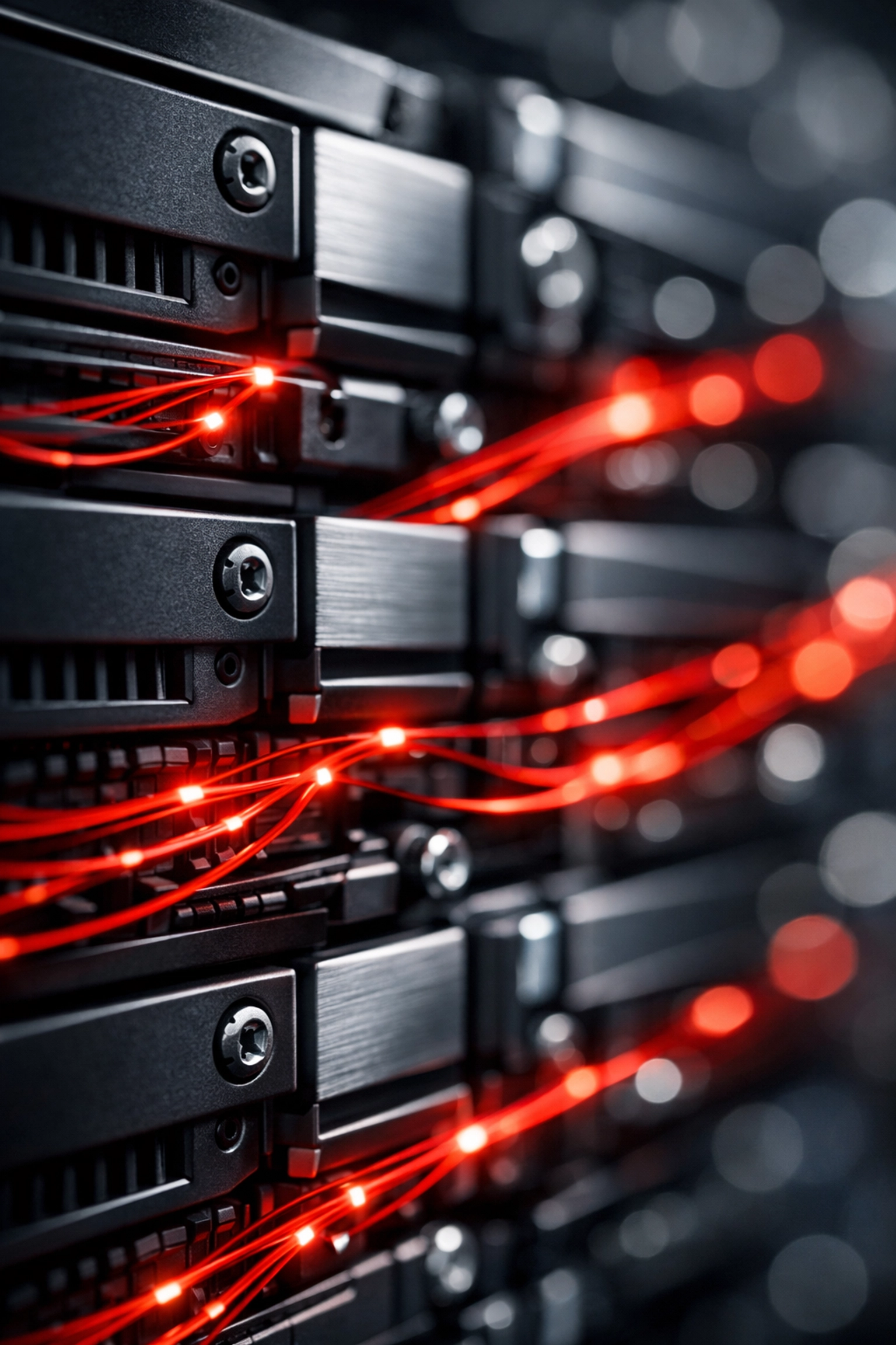 Secure server hardware representing data processing for AI chatbot conversion optimization.