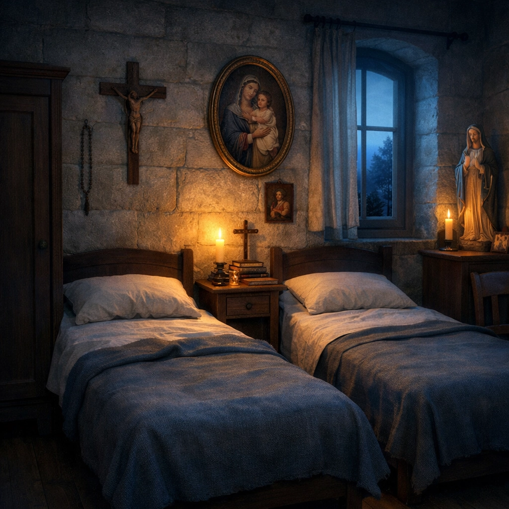 Victorian convent dormitory showing beds of nuns who formed deep romantic friendships behind sacred walls