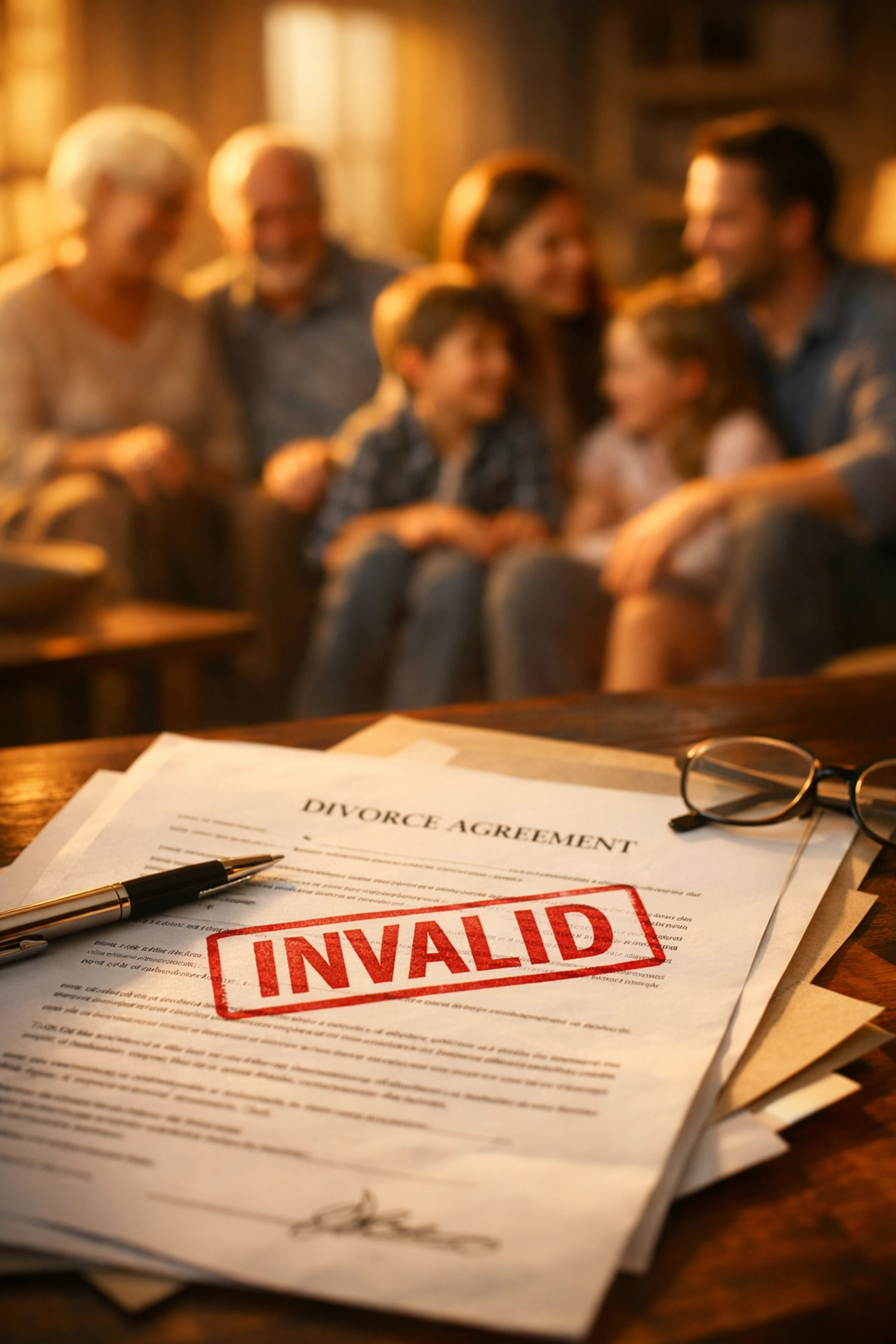 Invalid will documents threatening family inheritance and estate planning