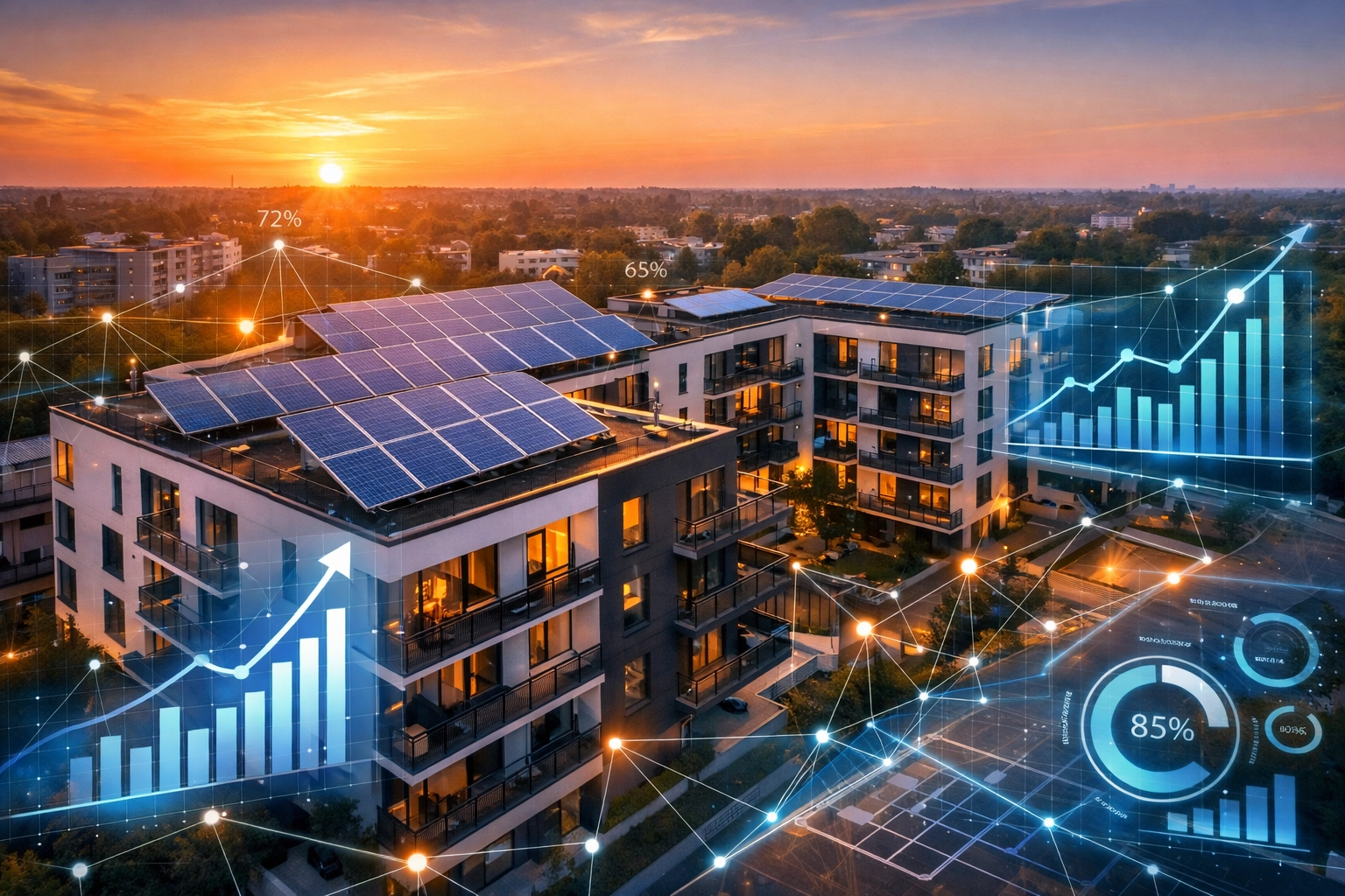 Modern multifamily apartment complex representing real estate allocation in institutional investment portfolios