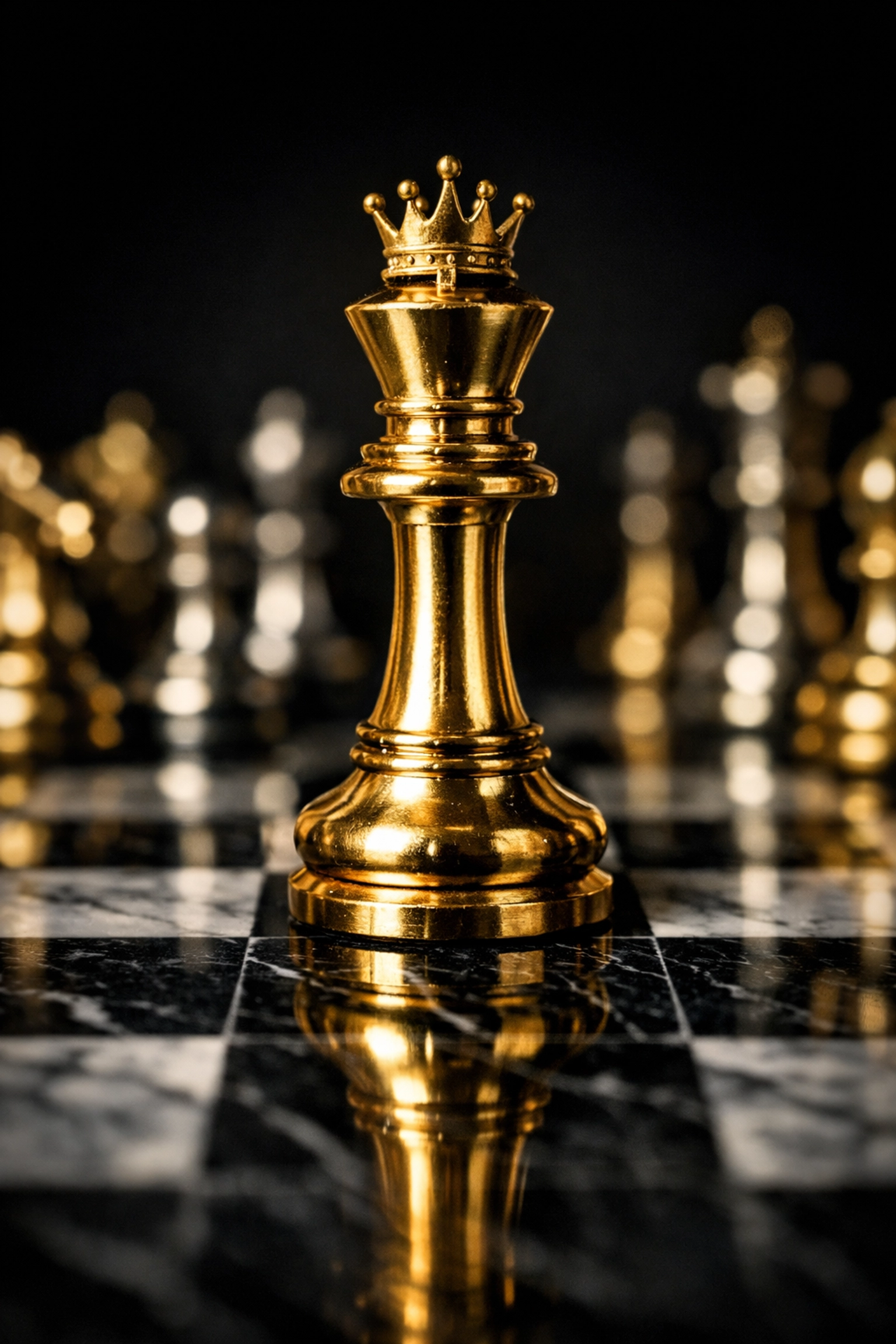 Golden chess king piece symbolizing a successful strategy for acquiring off-market real estate deals.