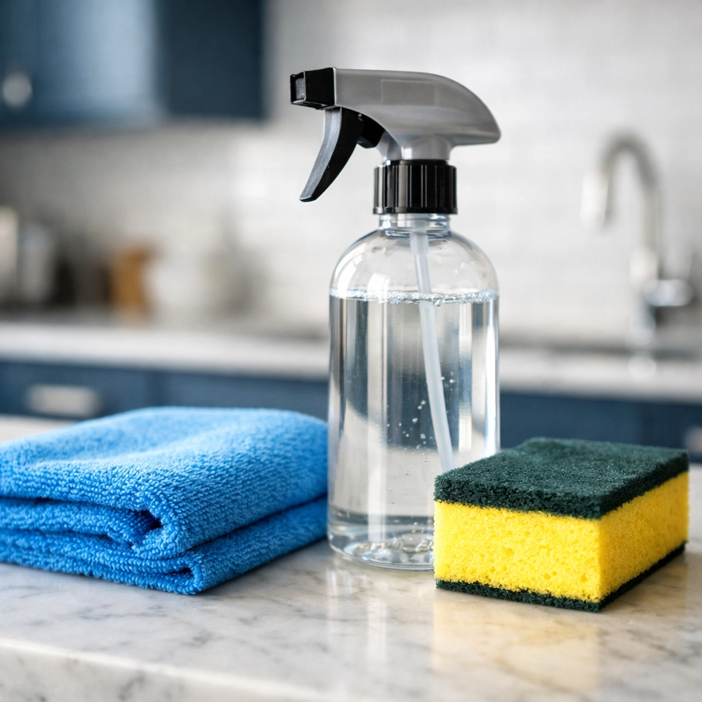 Essential professional tools used for high-quality apartment cleaning in Boston homes.