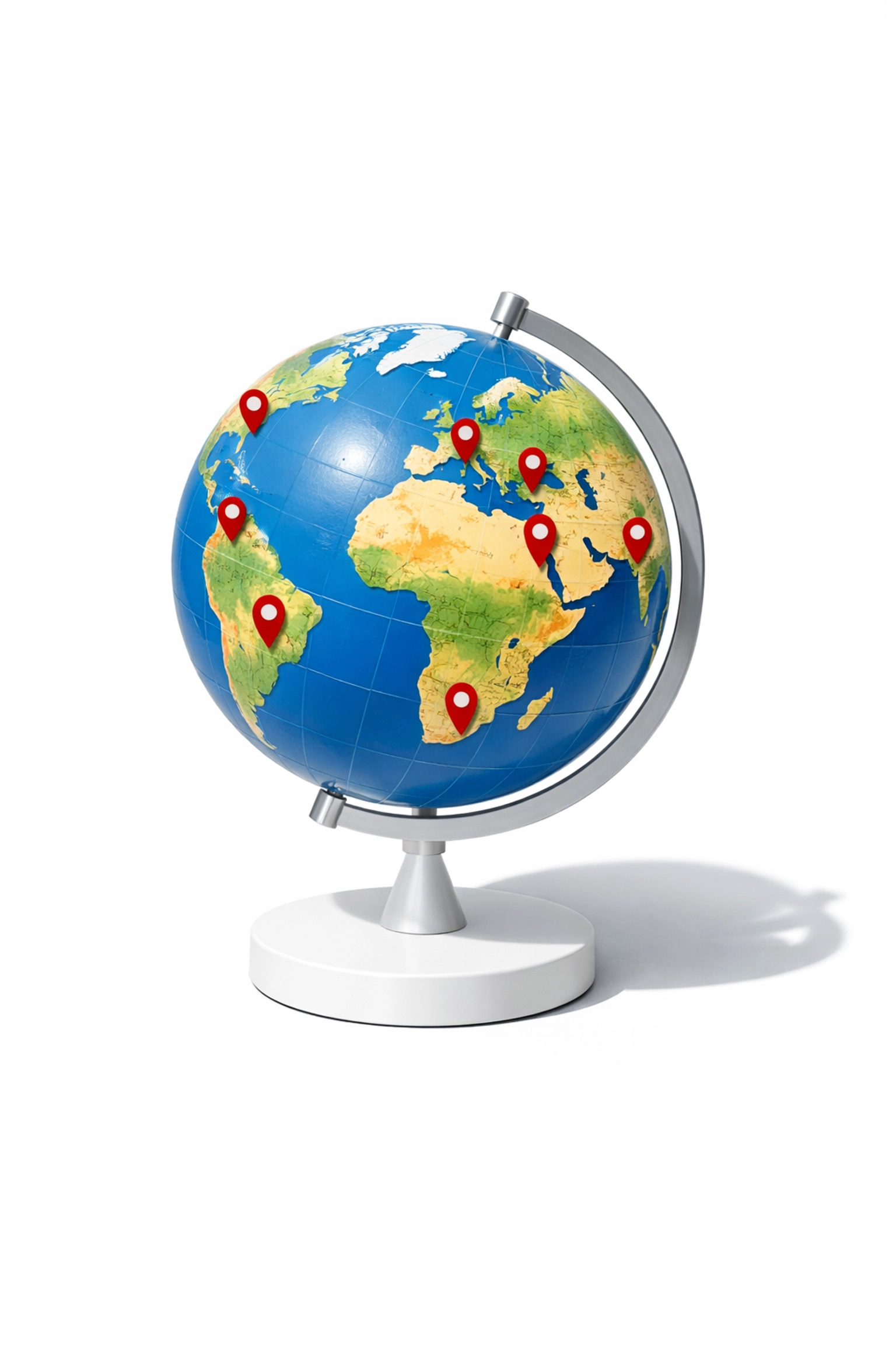 Globe with location markers showing foreign entities required to file BOIR reports