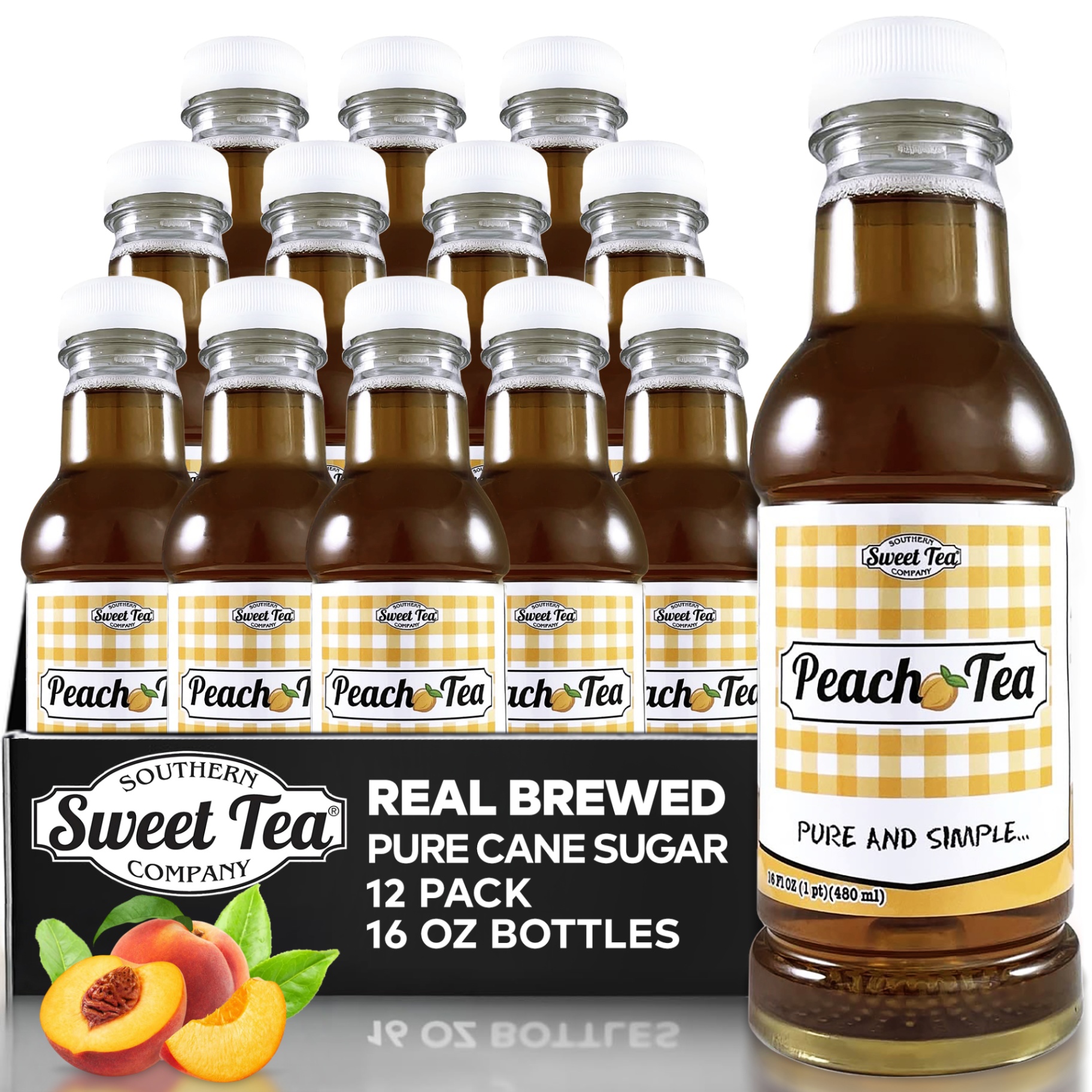 Southern Sweet Tea Company Peach Tea 12-Pack — sweet tea bottle