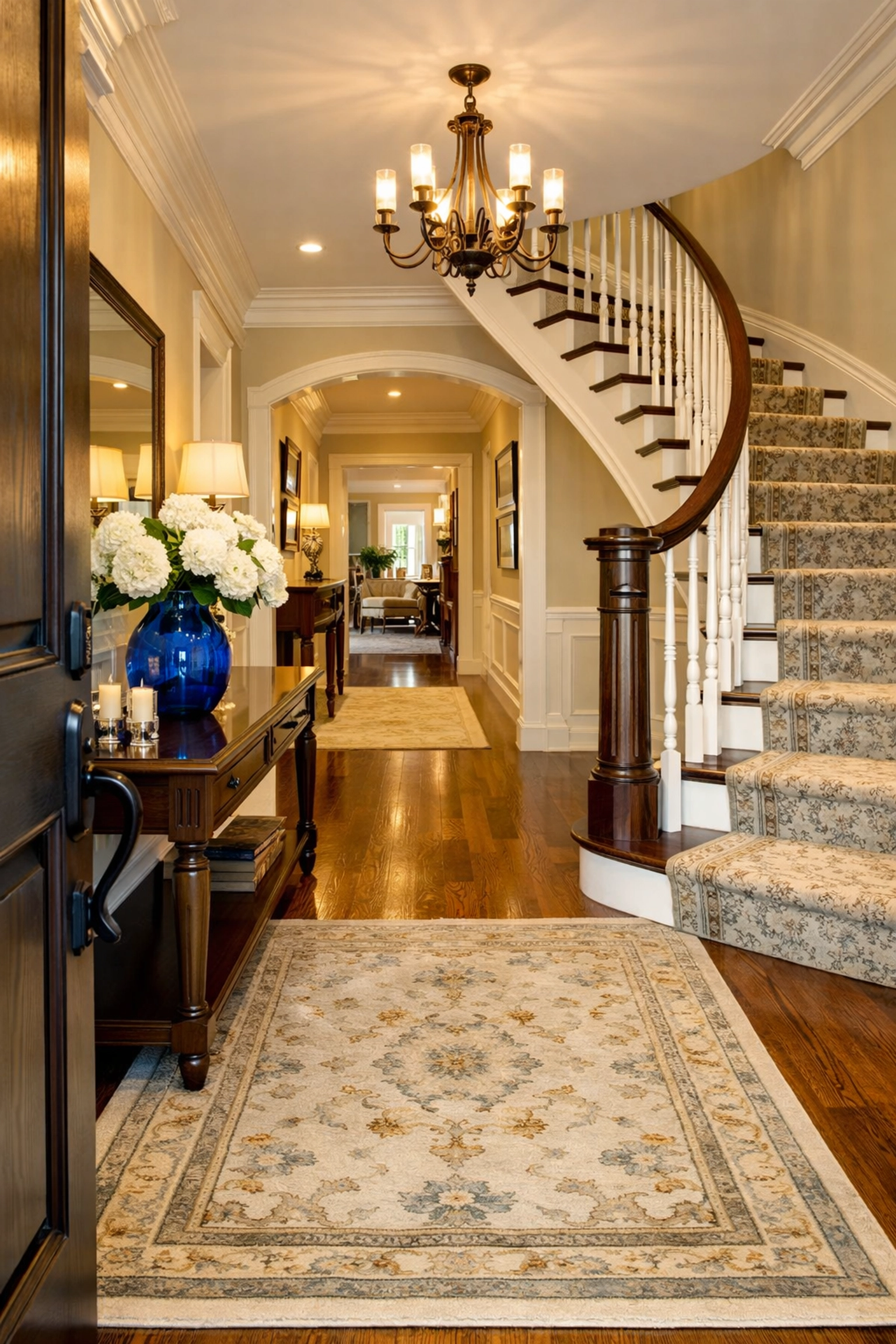 Immaculate grand entryway in Westford maintained by professional house cleaning experts.