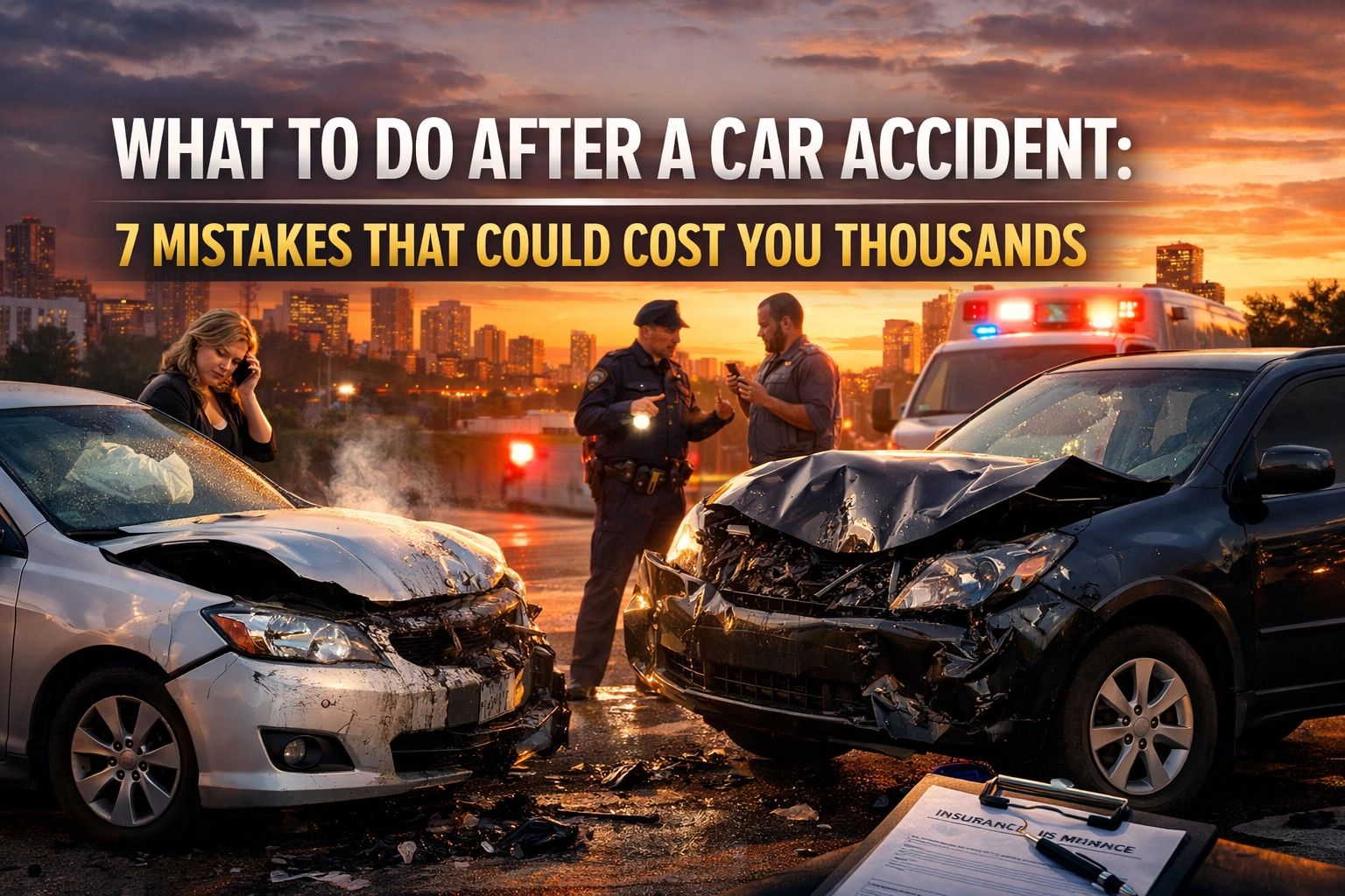 [HERO] What to Do After a Car Accident: 7 Mistakes That Could Cost You Thousands