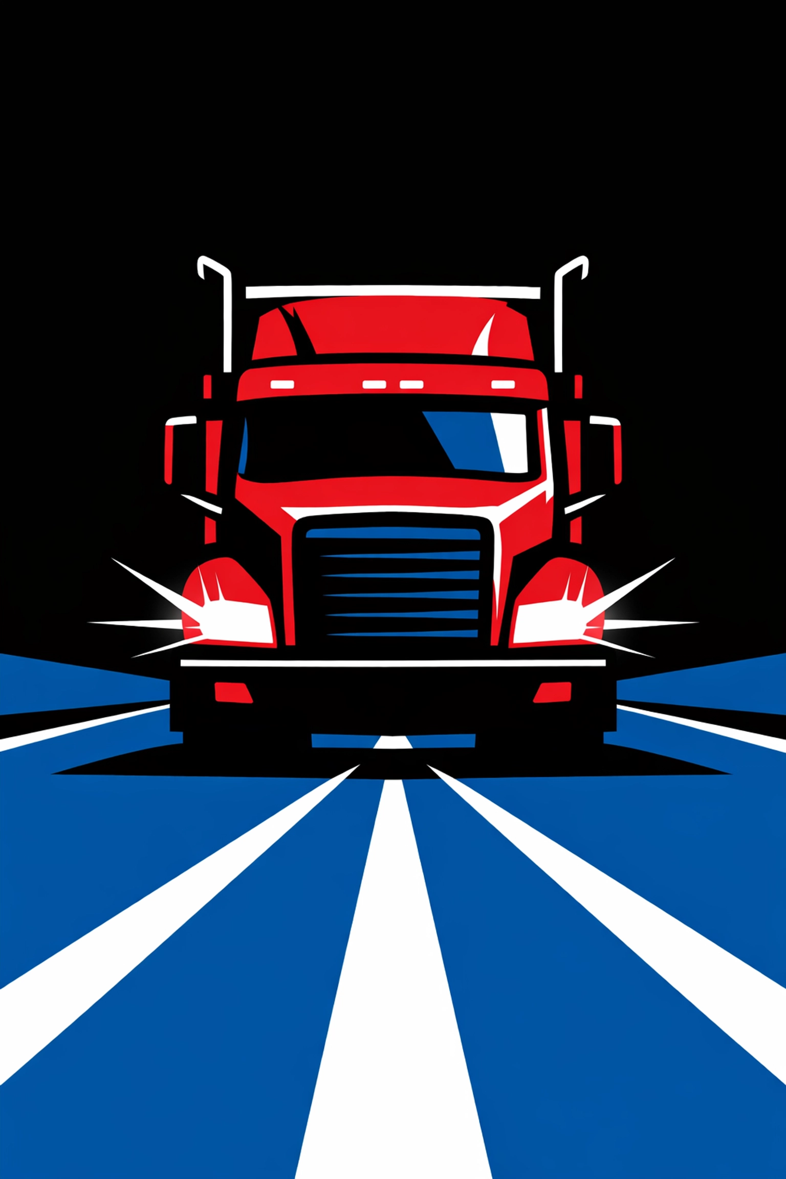 Red and black logistics truck on a road symbolizing a new Transport Manager CPC career path.