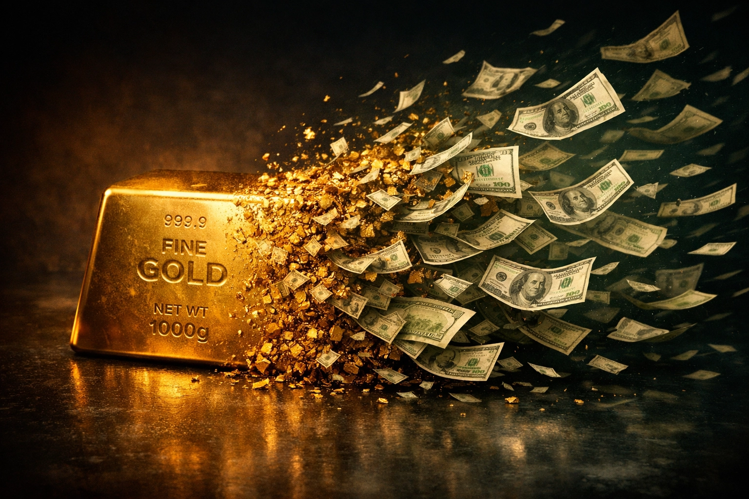 Gold to paper transition