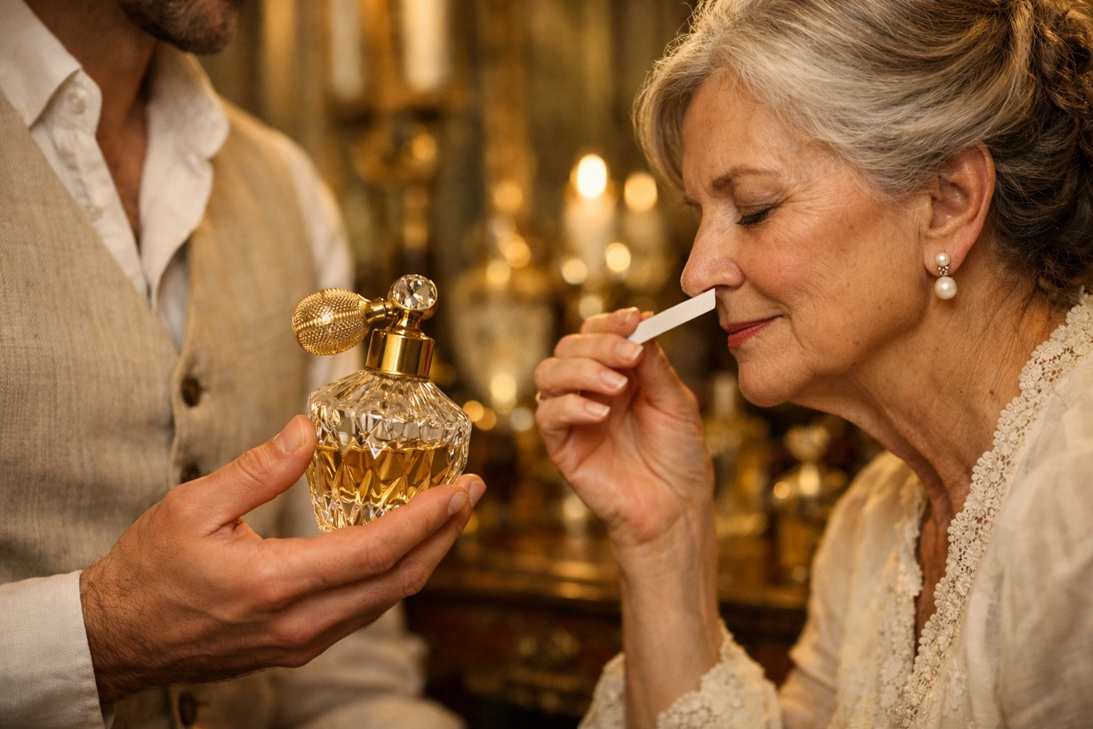 A gay man and his mother discover luxury fragrances at a historic Parisian perfume museum.