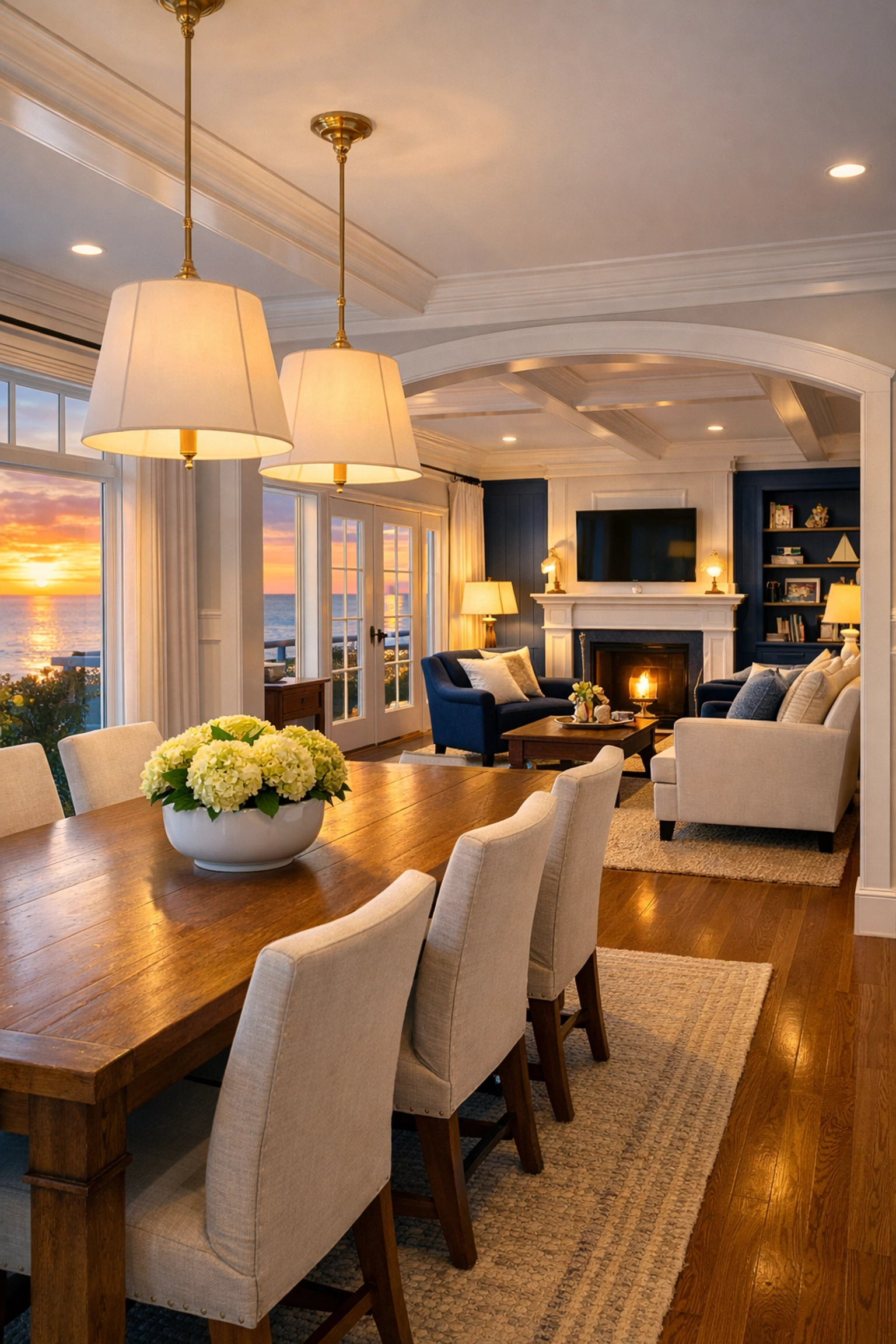 A sun-drenched, pristine Massachusetts home interior after a successful professional deep cleaning MA session.