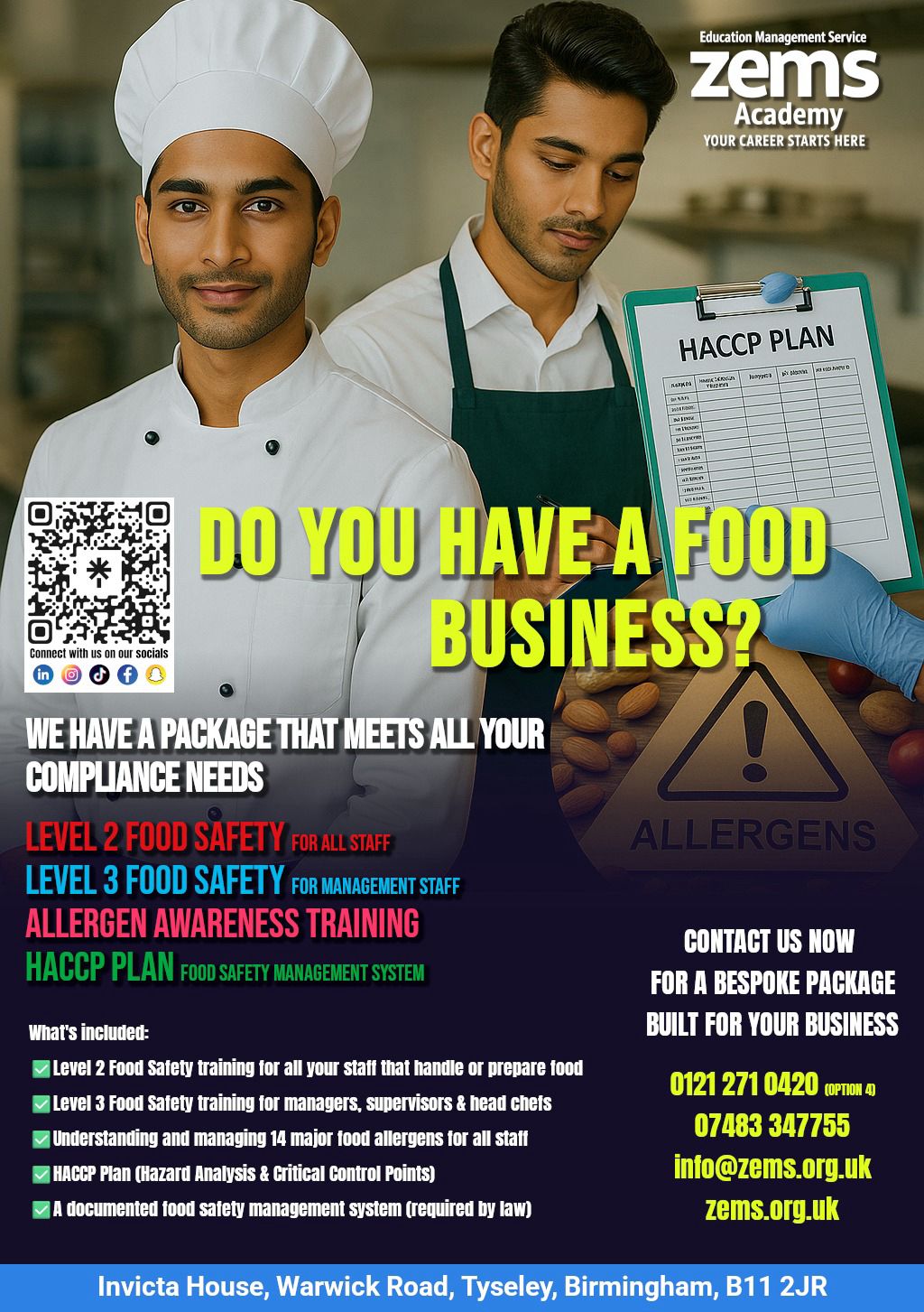 Zems Academy Kitchen Food Safety Training