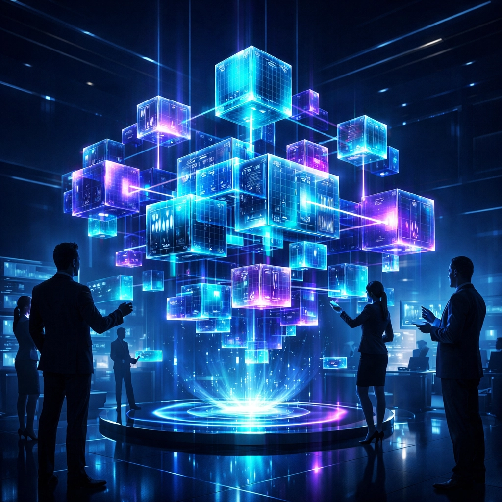 Teammitglieder nutzen eine gemeinsame Prompt-Bibliothek für effizientes Wissensmanagement im Unternehmen.