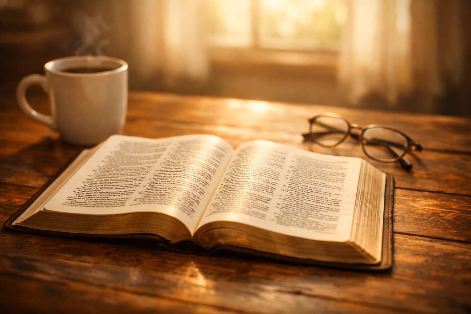 Open Bible with morning light representing biblical wisdom for financial decisions