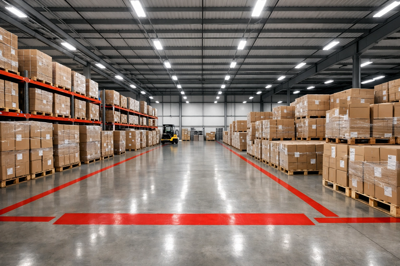 Modern managed storage warehouse in Hertford with organized inventory