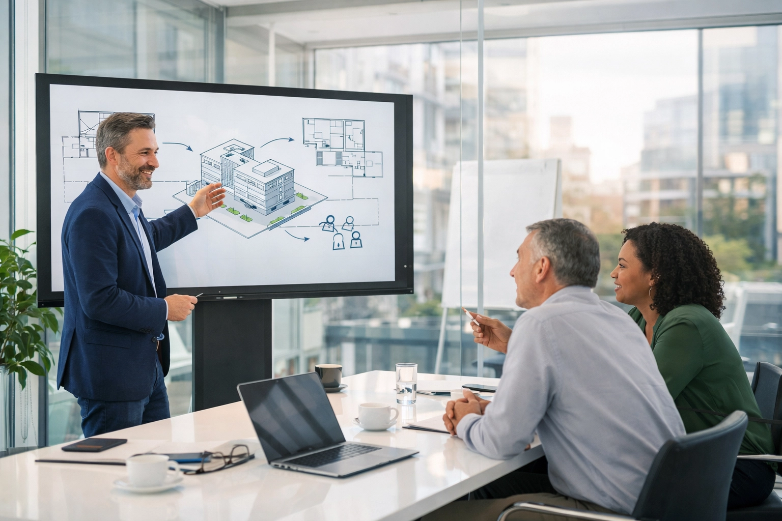 A ServiceNow implementation partner presenting a strategic ITOM architecture to corporate executives.