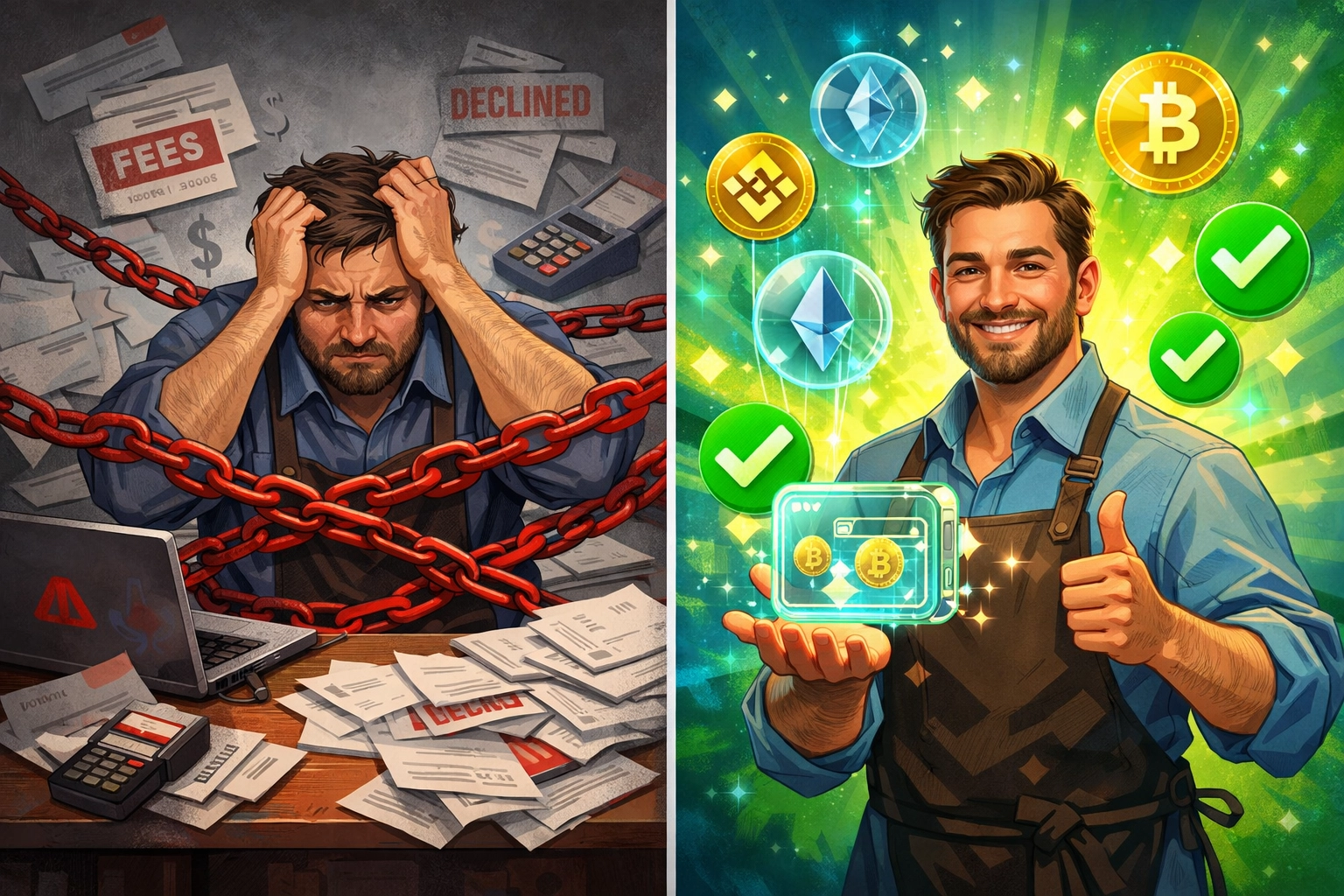 Self-custody merchant account freedom versus traditional crypto payment processor limitations