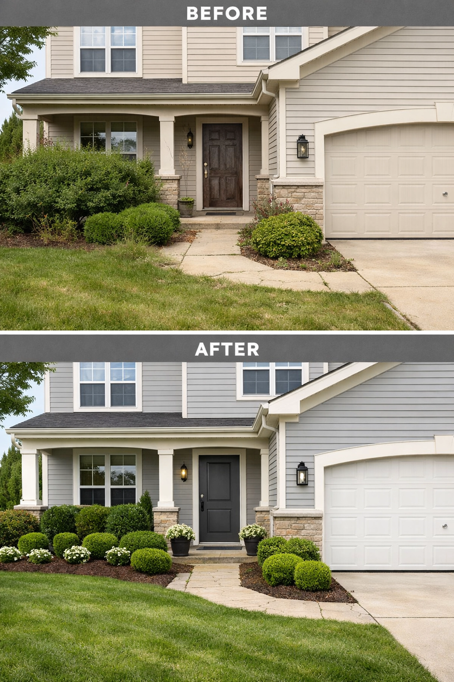 Well-maintained Columbia home exterior with fresh paint and updated curb appeal