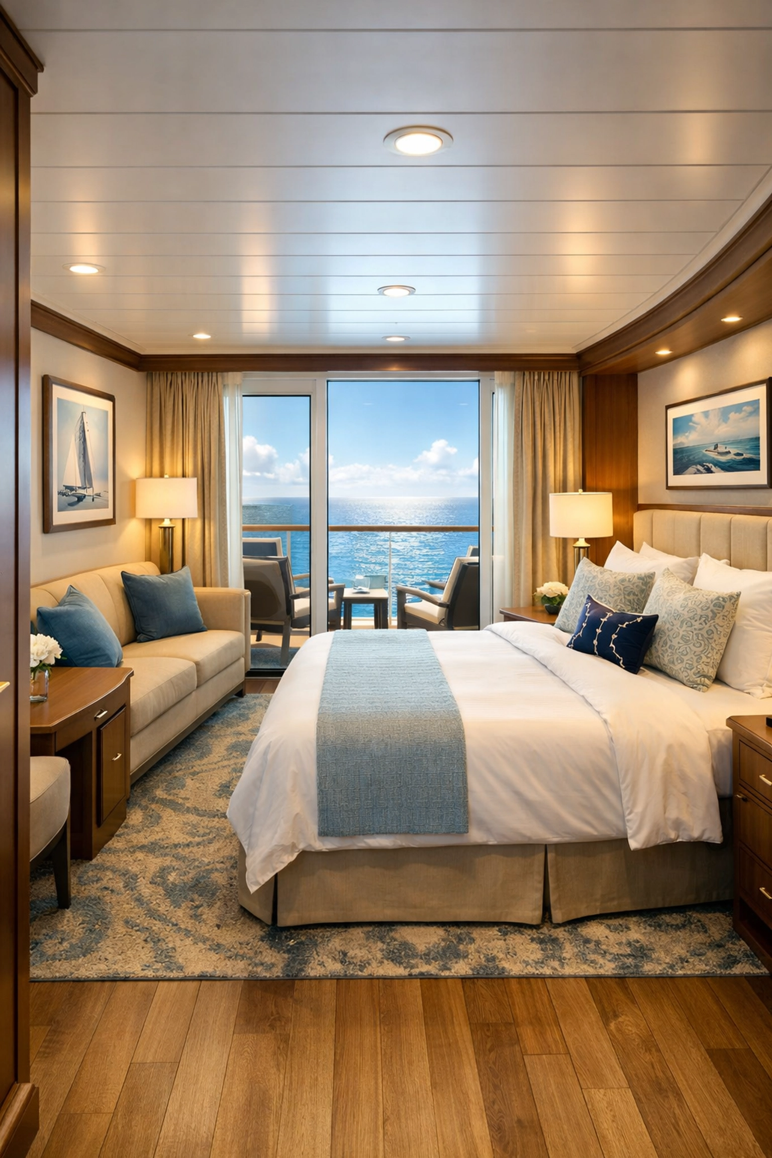 Desire cruise veranda stateroom with private balcony and ocean views