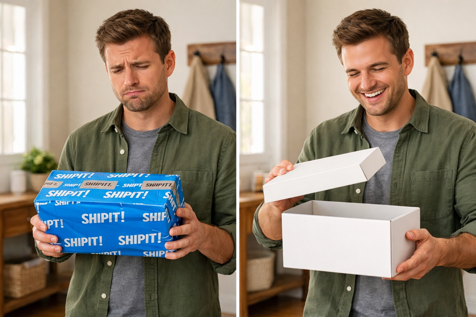 Sellers avoid the frown factor with neutral ecommerce fulfillment packaging instead of branded boxes.