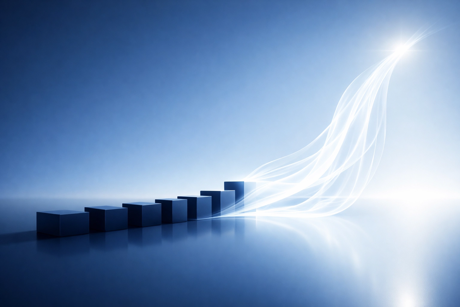 Abstract visualization of scaling a service business using AI workflow automation and digital leverage.