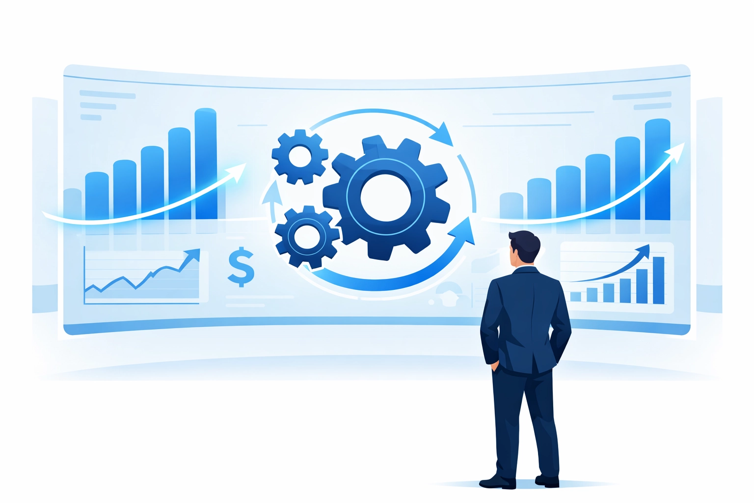 Digital marketing dashboard tracking local SEO metrics and business growth analytics.