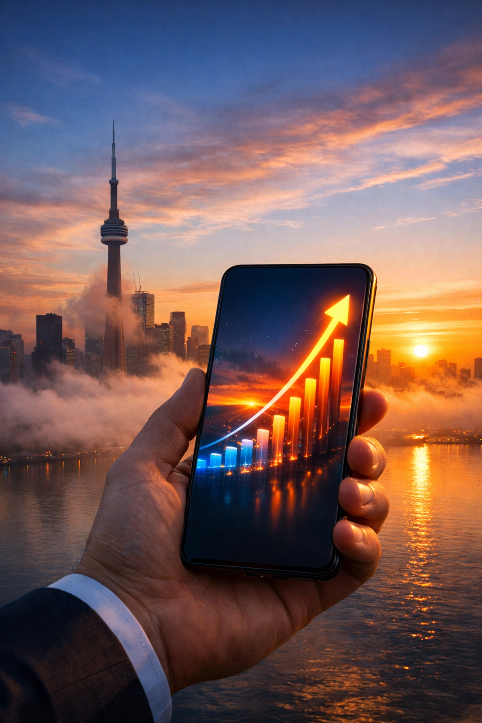 Increasing local SEO rankings and business growth for a company in the Toronto skyline.