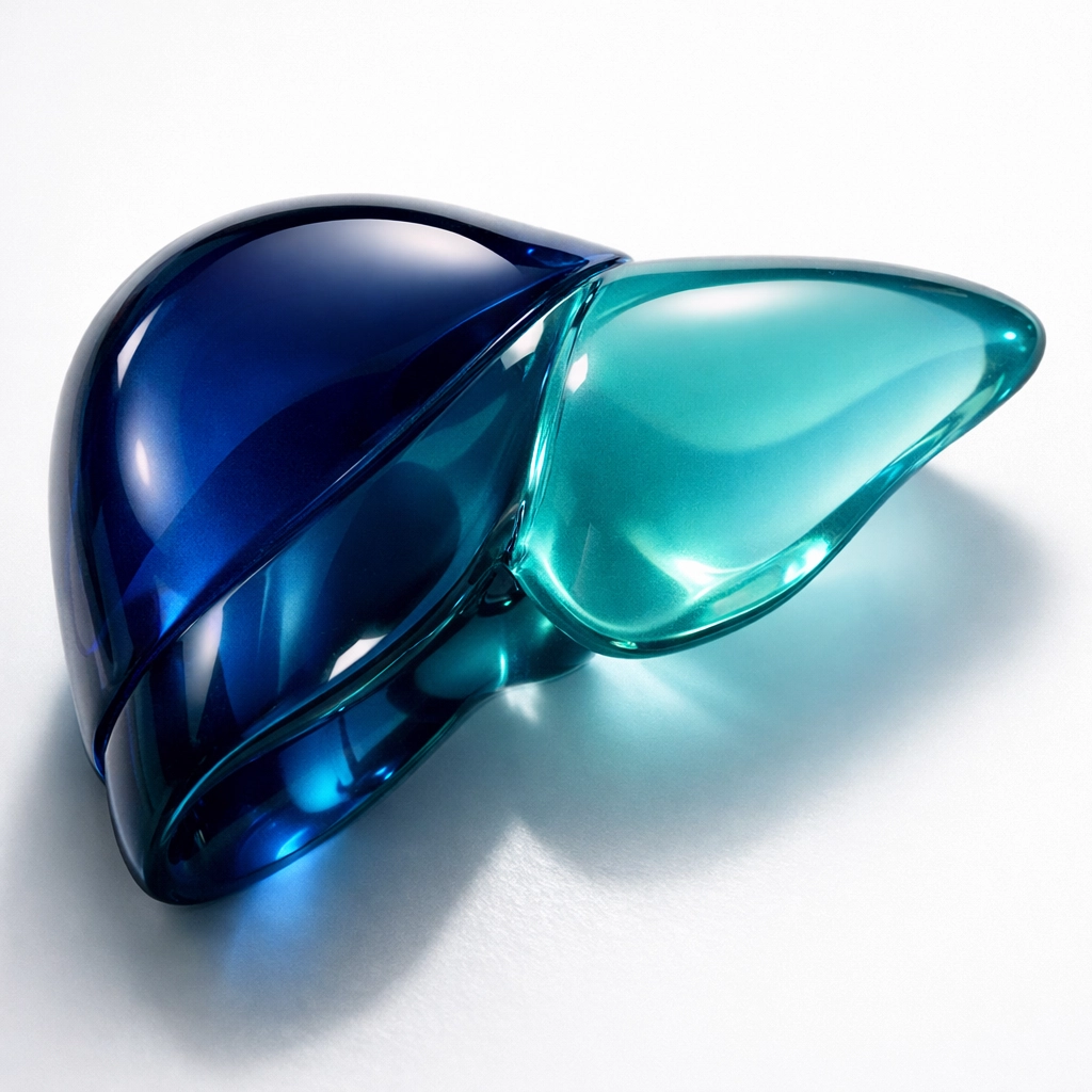 Conceptual representation of healthy liver function and organ wellness